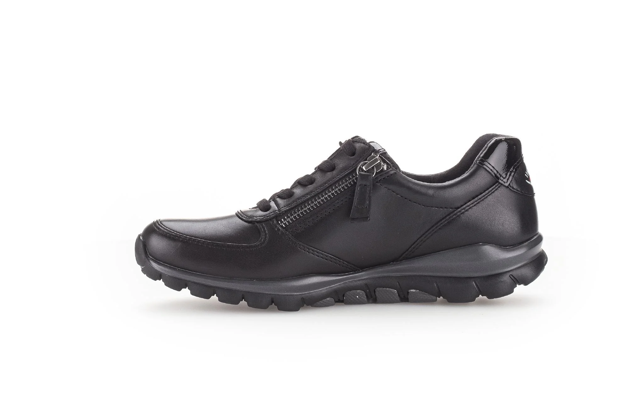 Baskets noires en cuir lisse - Image 2