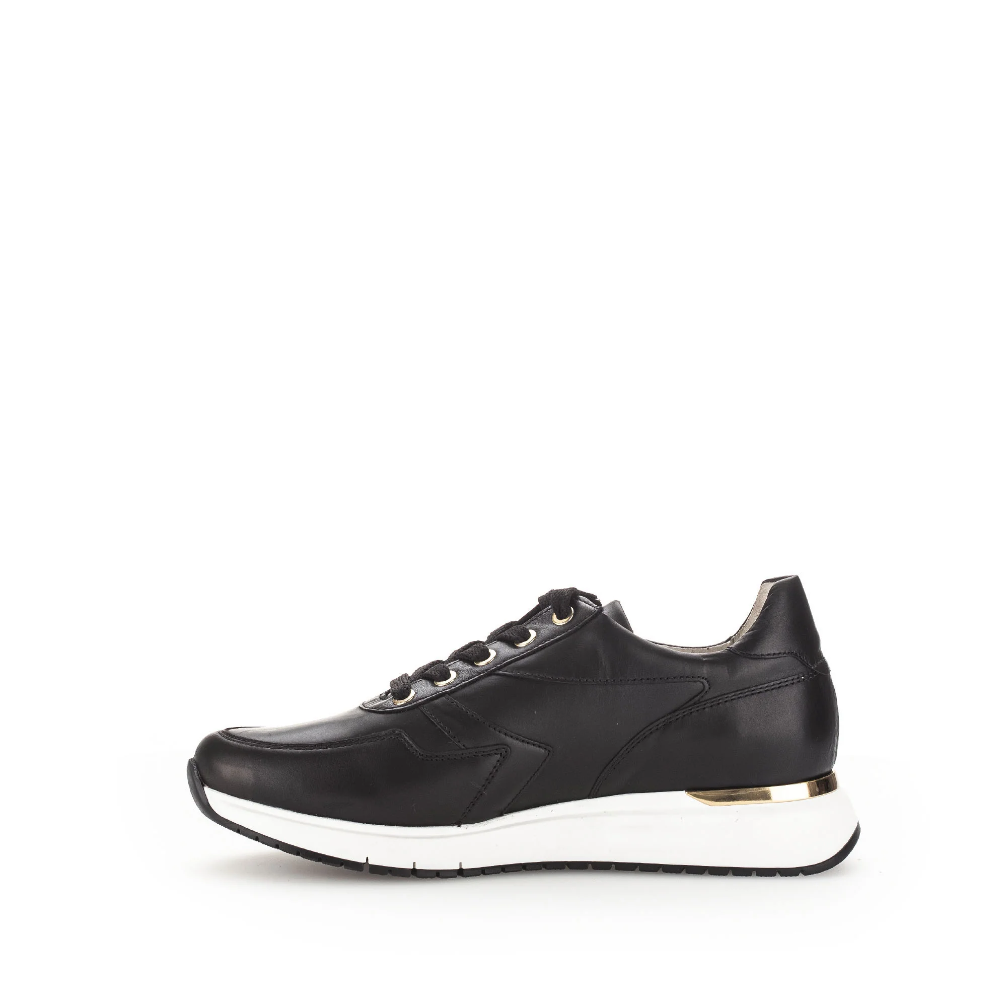 Baskets noires en cuir lisse - Image 2