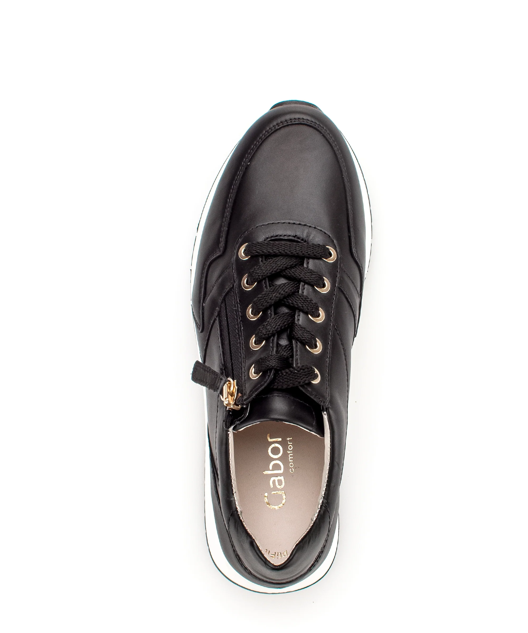 Baskets noires en cuir lisse - Image 5