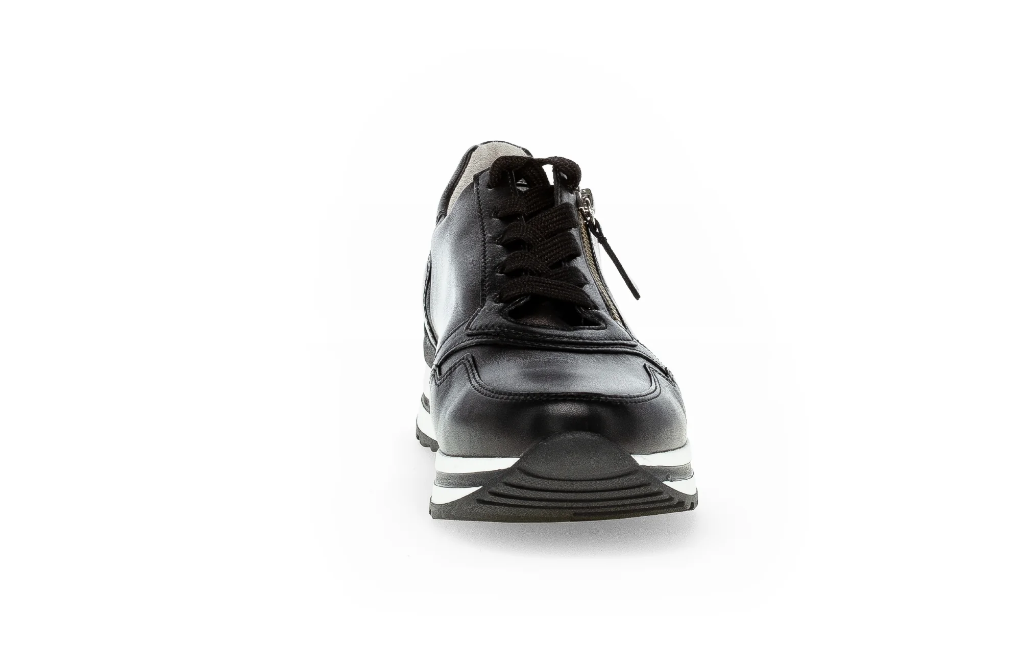 Baskets noires en cuir lisse - Image 4