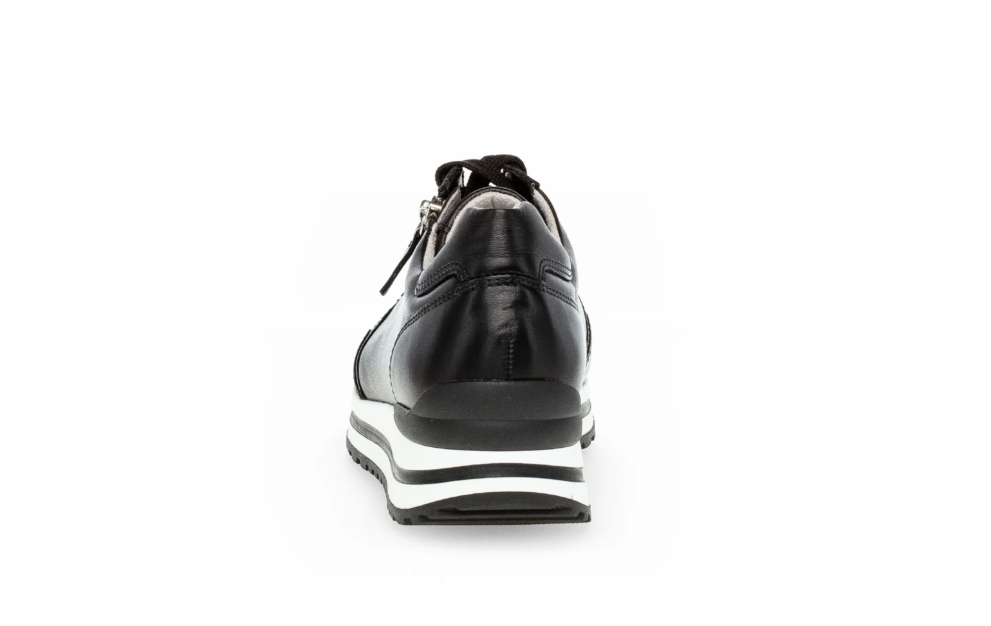 Baskets noires en cuir lisse - Image 4