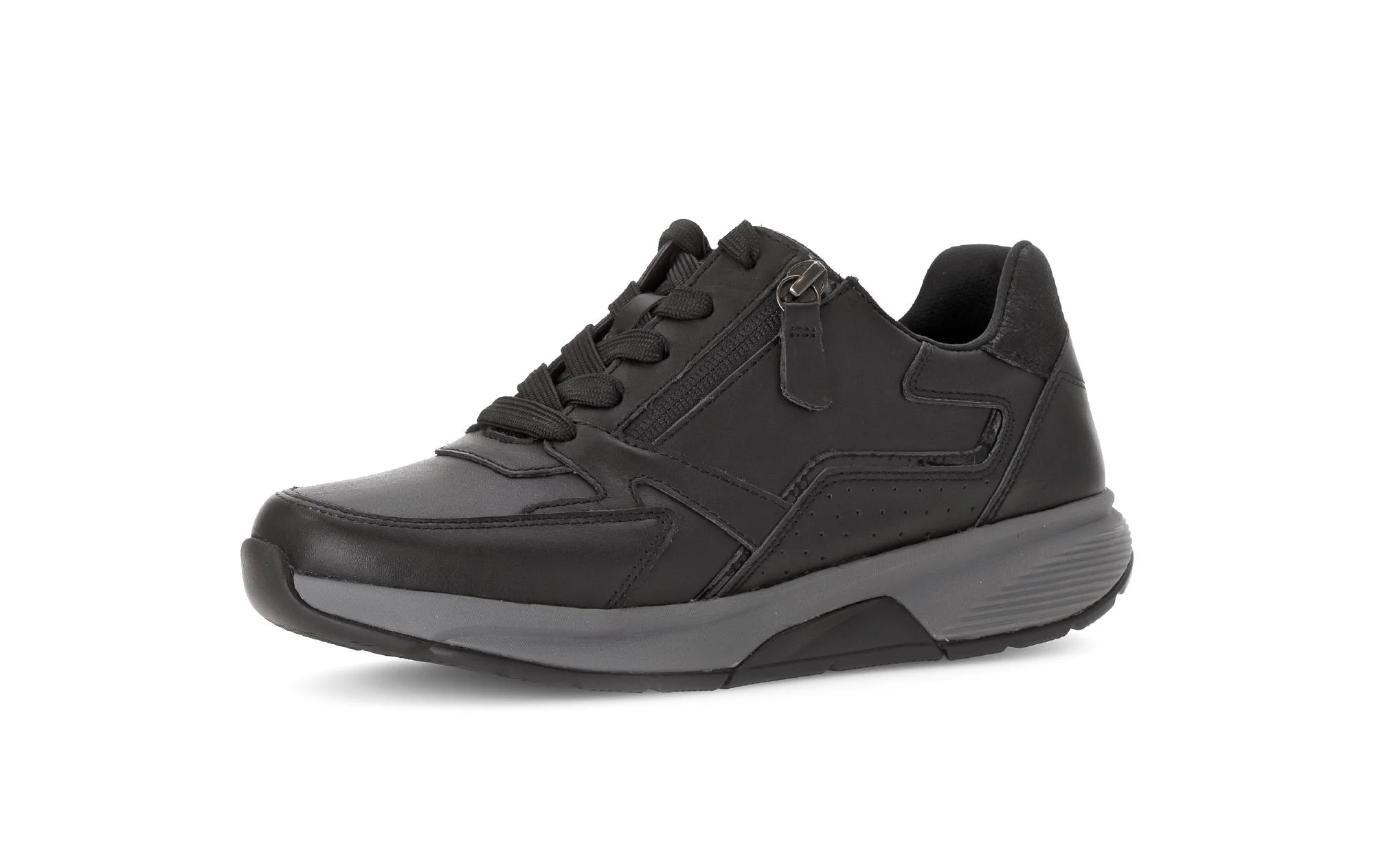 Baskets noires en cuir lisse - Image 6