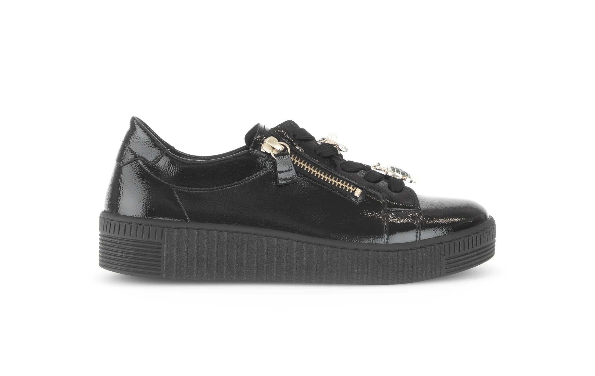 Baskets noires en cuir vernis
