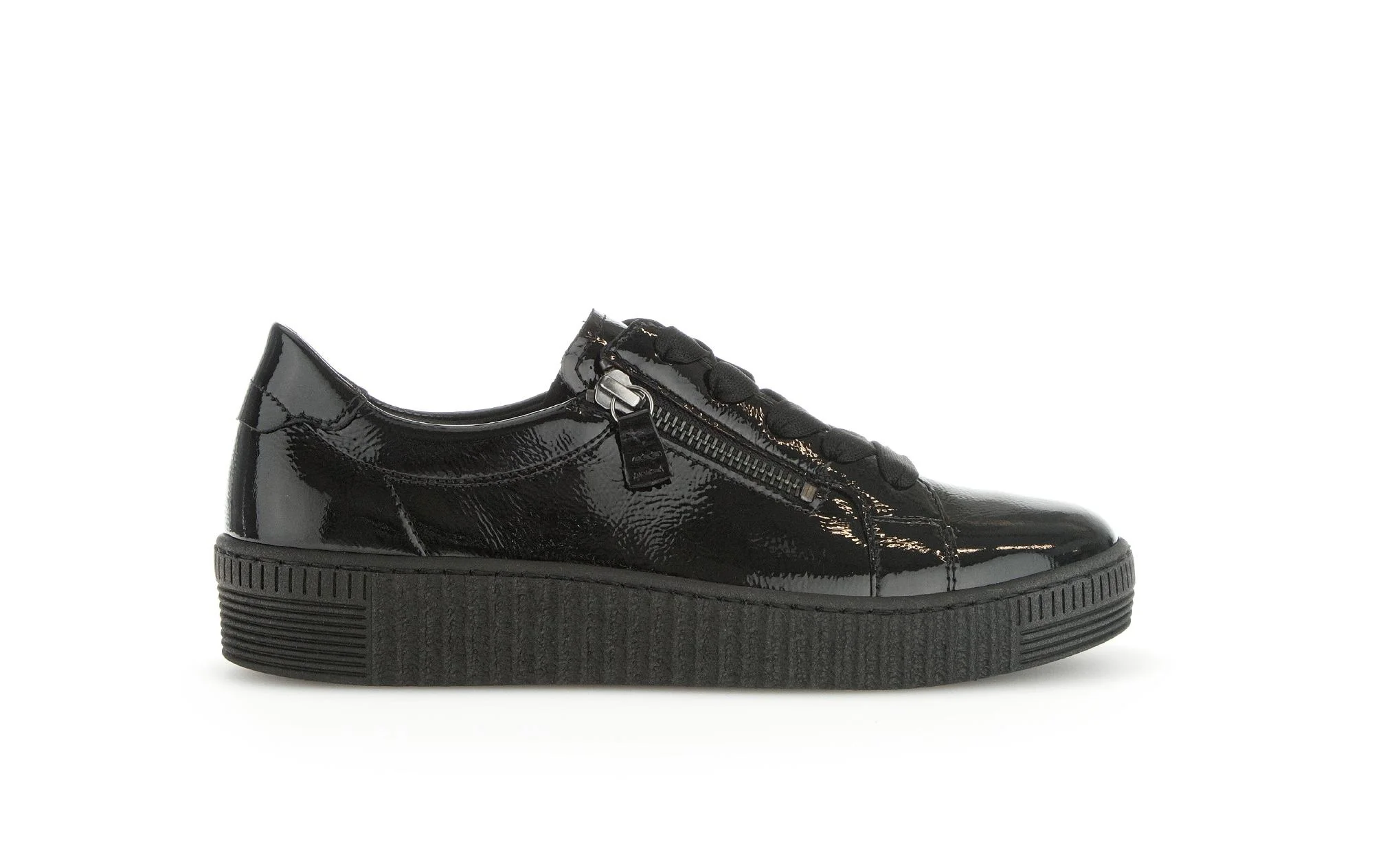 Baskets noires en cuir vernis