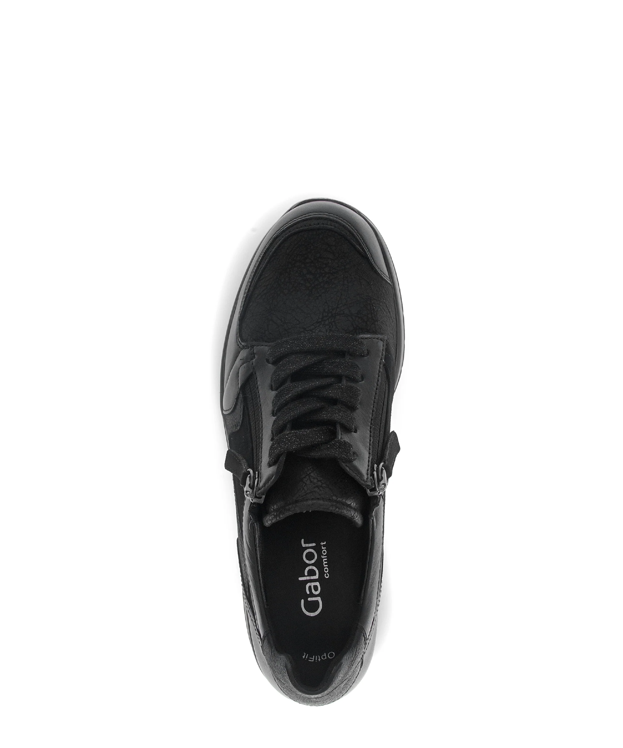Baskets noires en Textile et Nubuck (adaptées Hallux Valgus) - Image 3