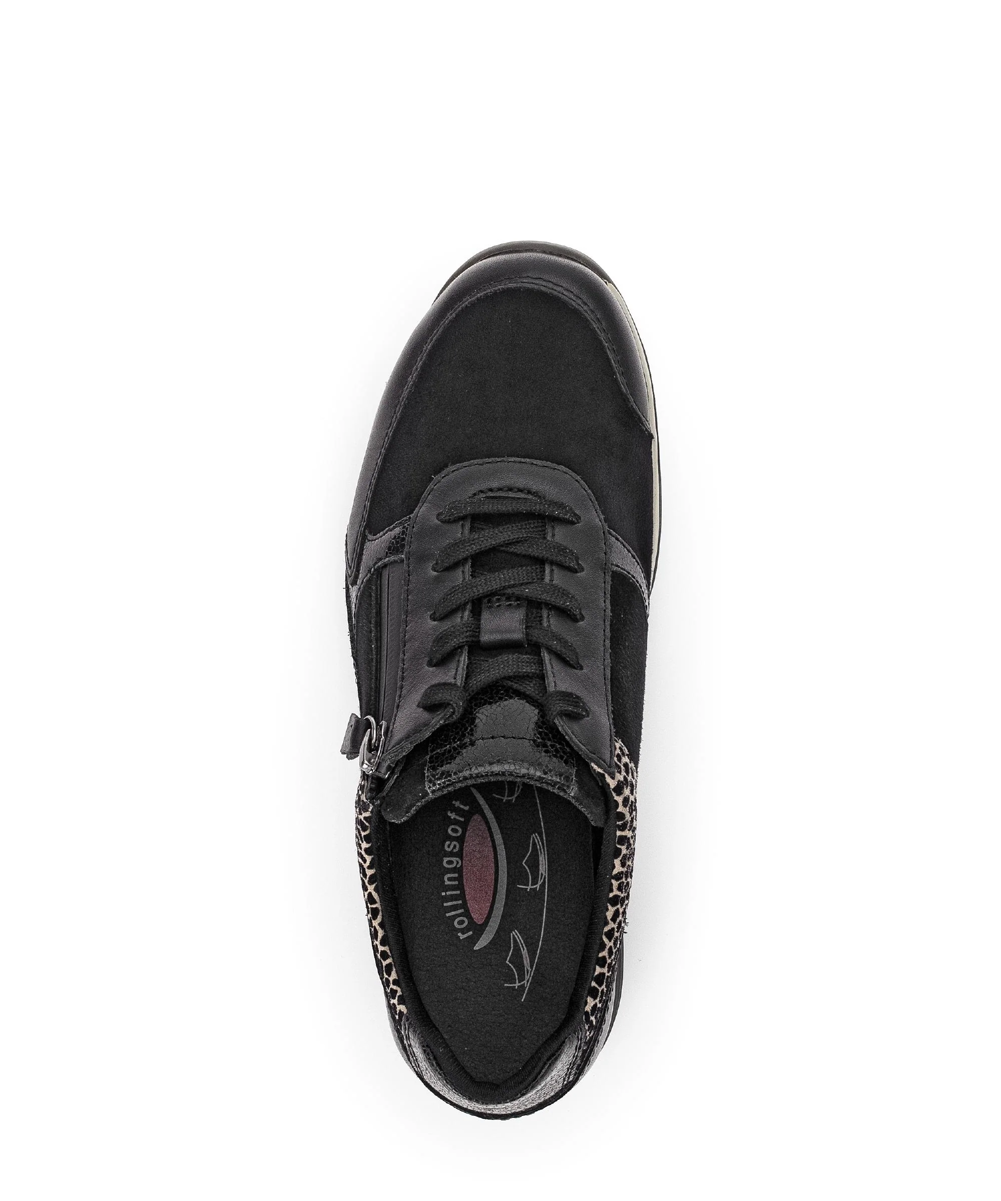 Baskets Rolling Soft noires en Cuir et Nubuck - Image 3