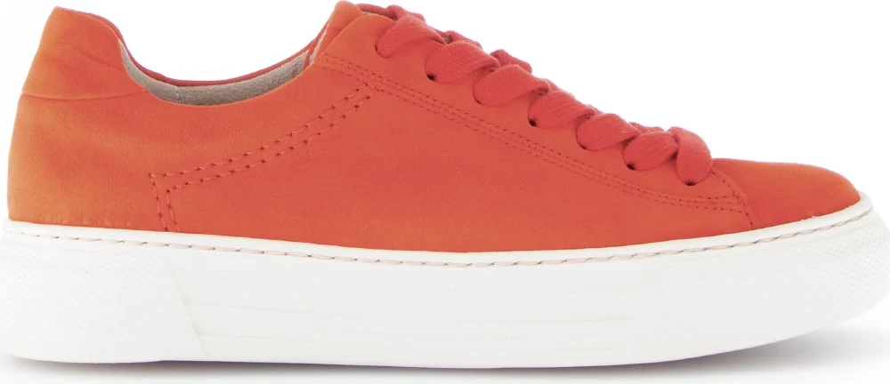 Baskets orange en velours