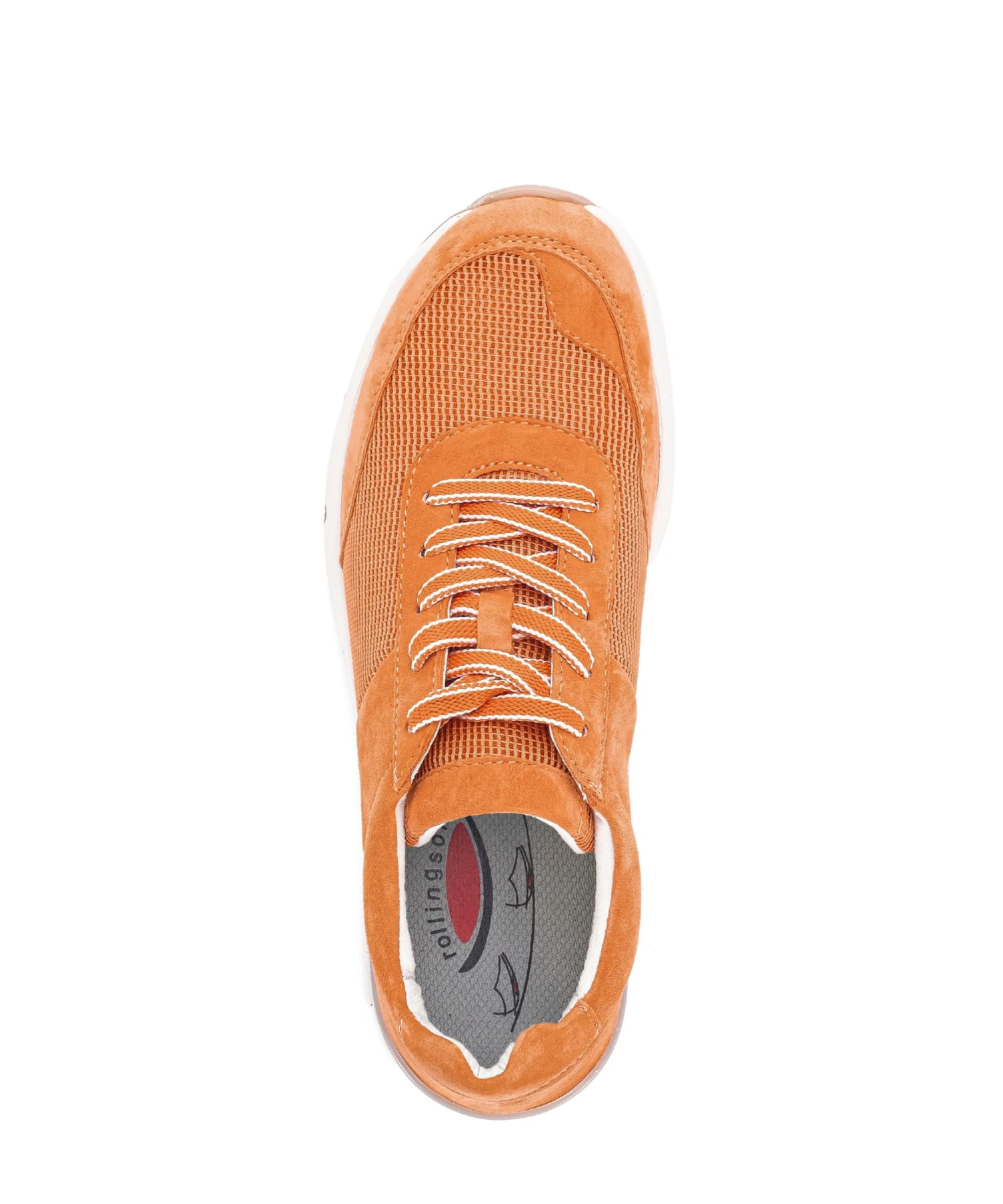 Baskets oranges en cuir - Image 3