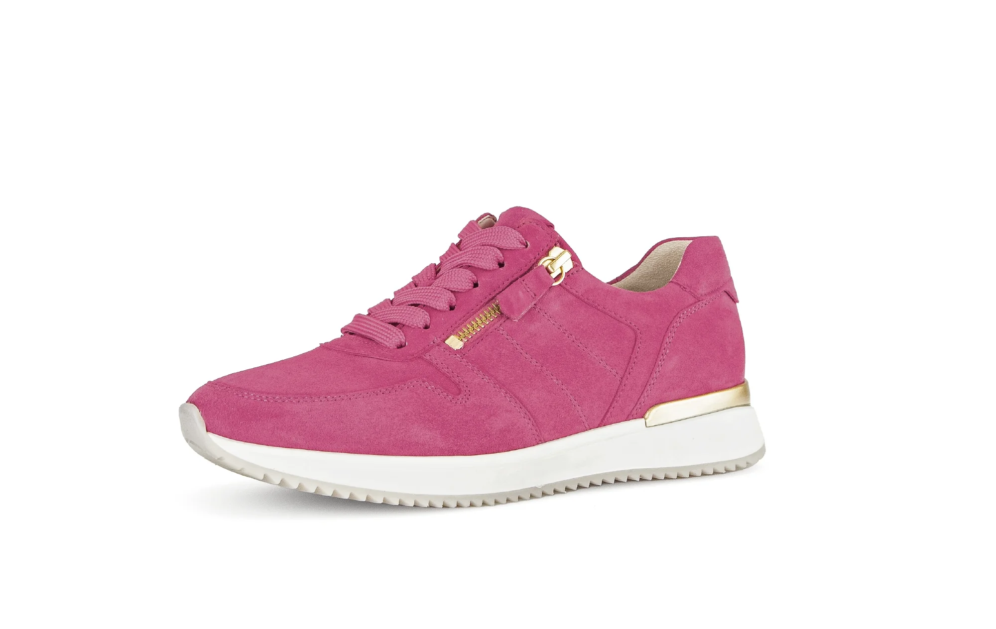 Baskets pinks en cuir velours - Image 3