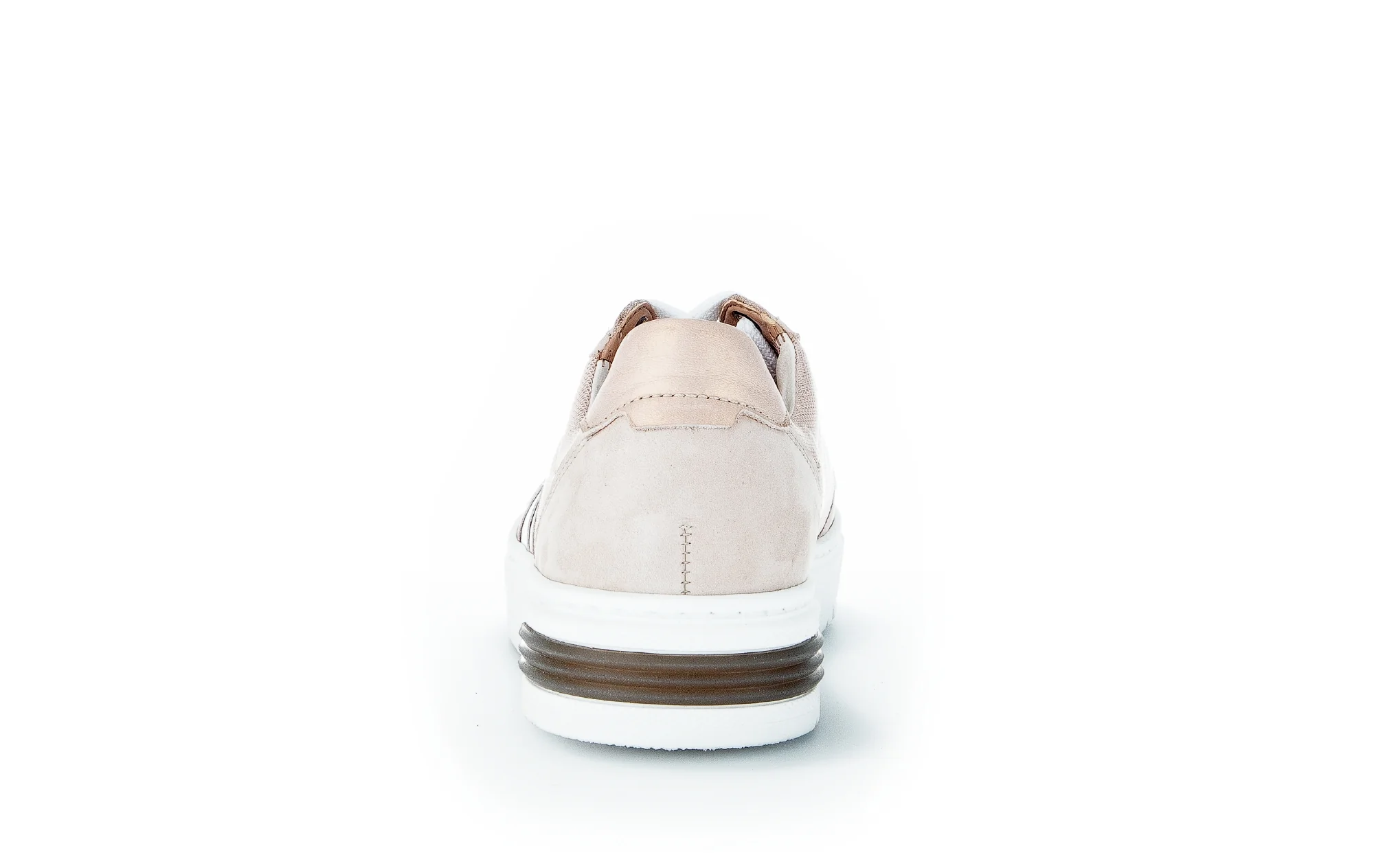 Baskets poudre et blanches en textile - Image 4