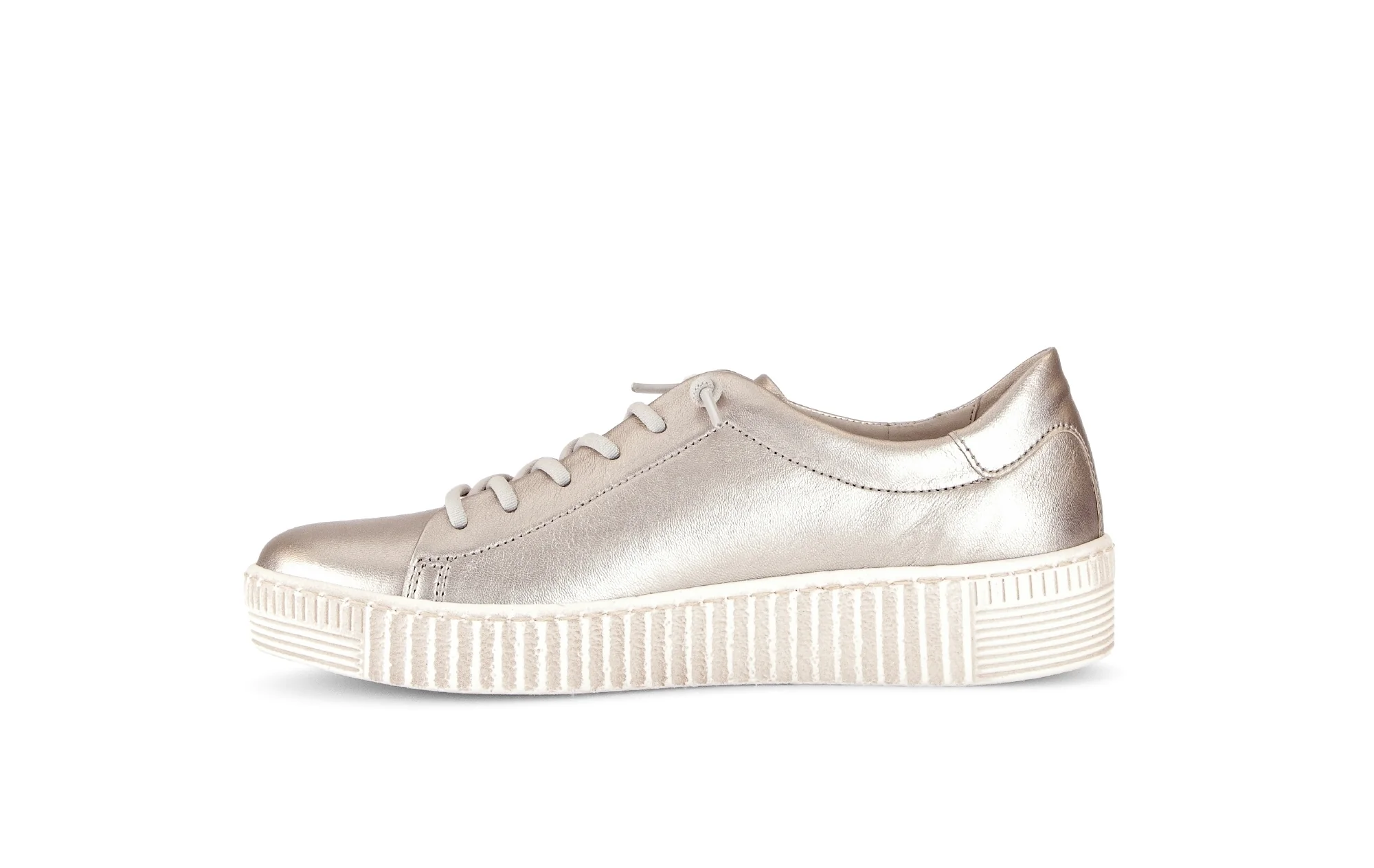 Baskets poudrées en cuir métallisé - Image 2