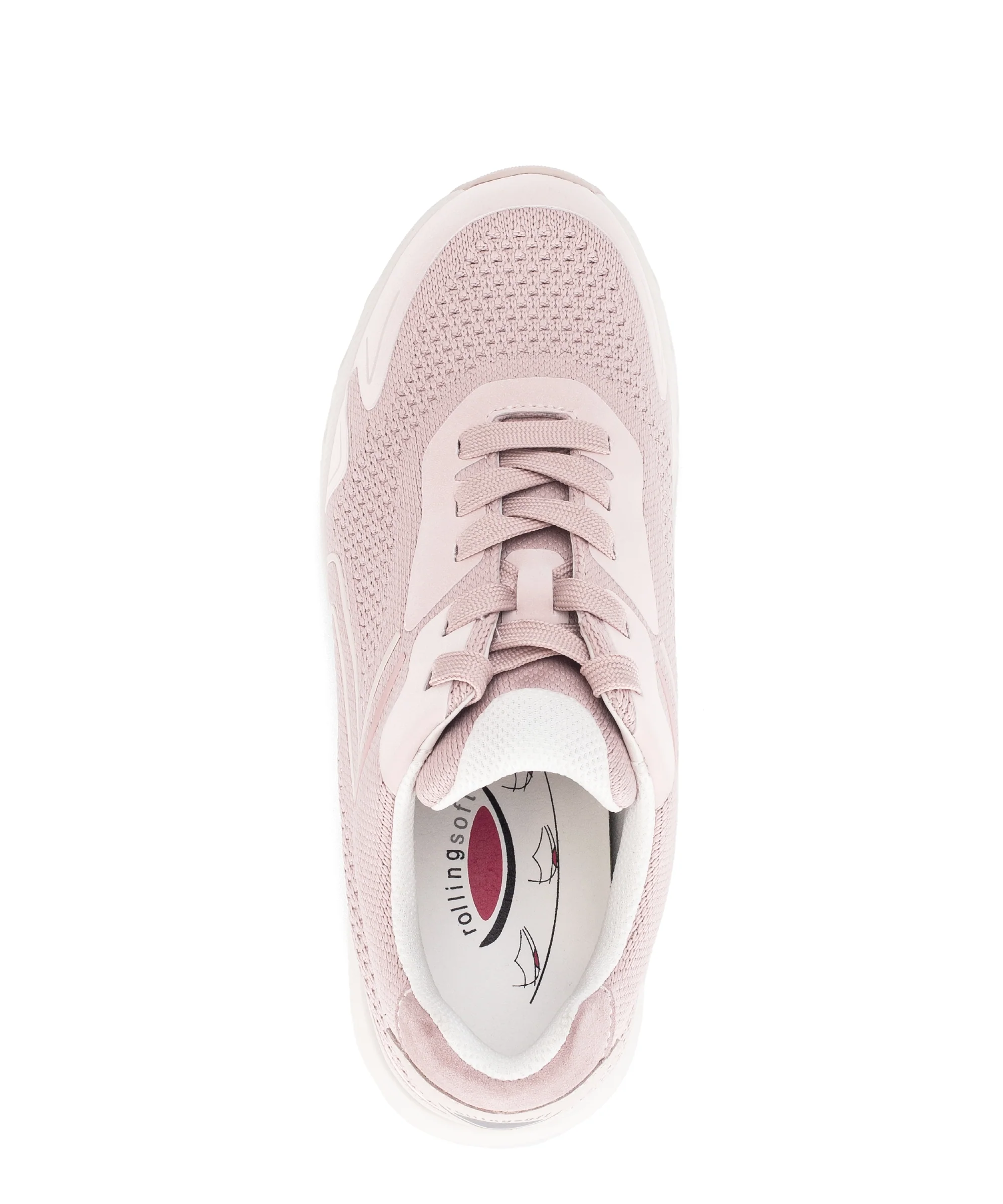 Baskets rose pâle en cuir - Image 3