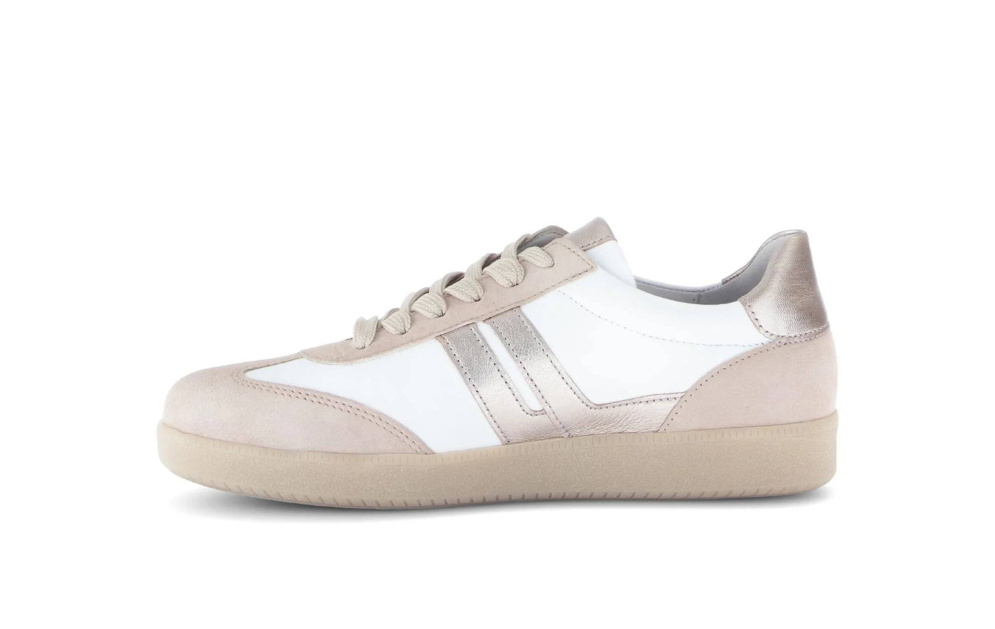 Baskets rose poudré en cuir et nubuck - Image 2