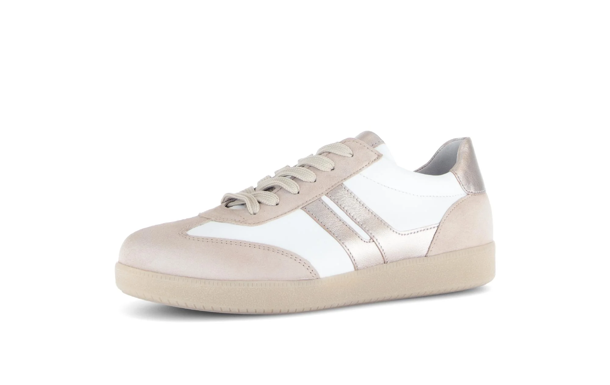 Baskets rose poudré en cuir et nubuck - Image 6