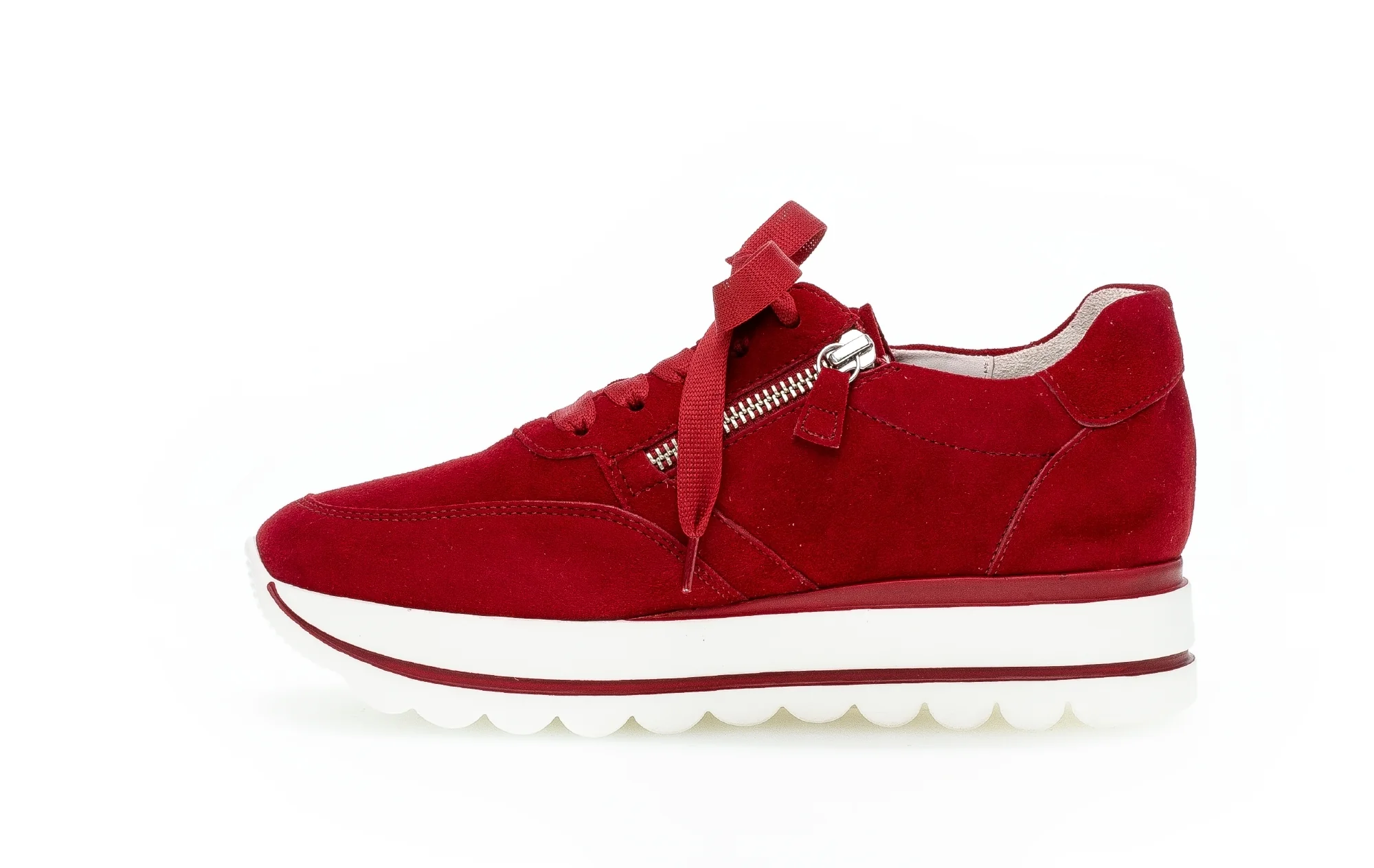 Baskets rouges en cuir - Image 3