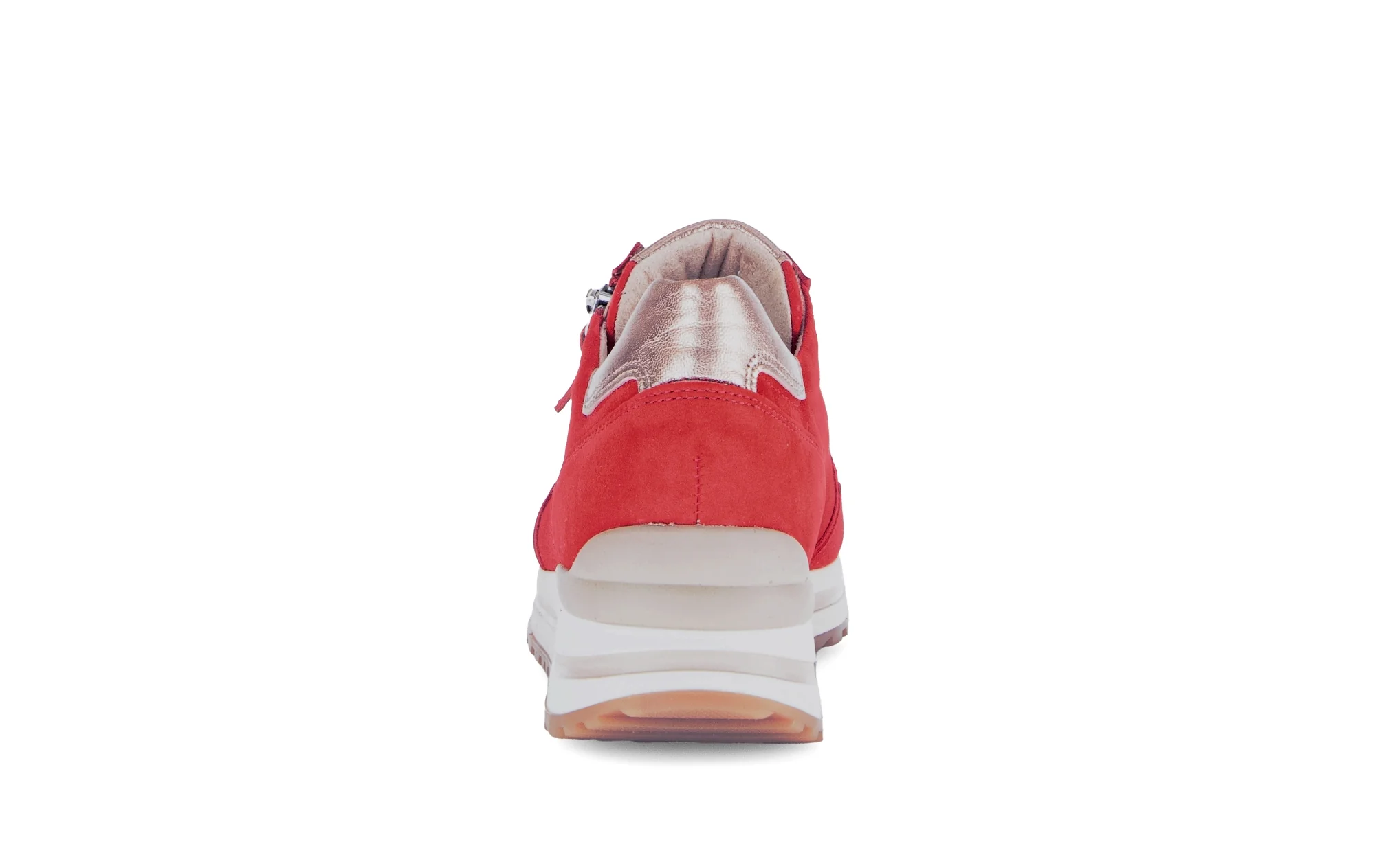 Baskets rouges en cuir velours - Image 4