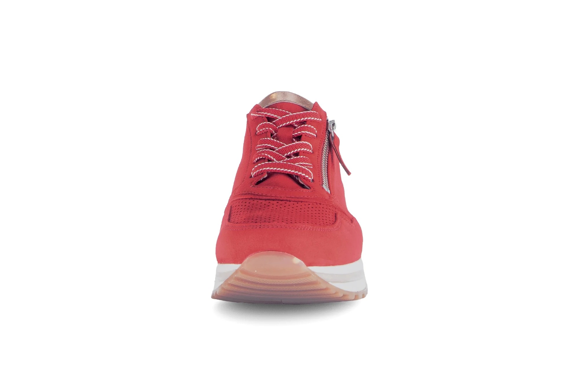 Baskets rouges en cuir velours - Image 5