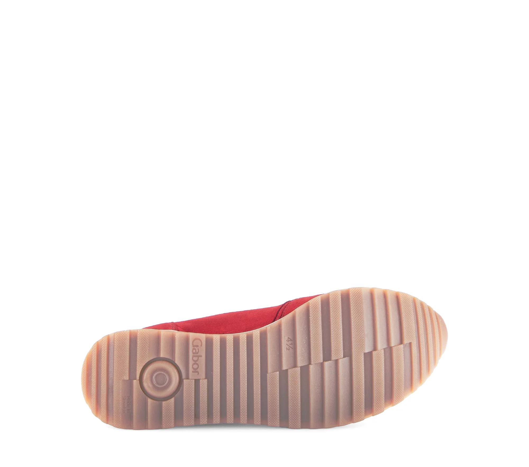 Baskets rouges en cuir velours - Image 7