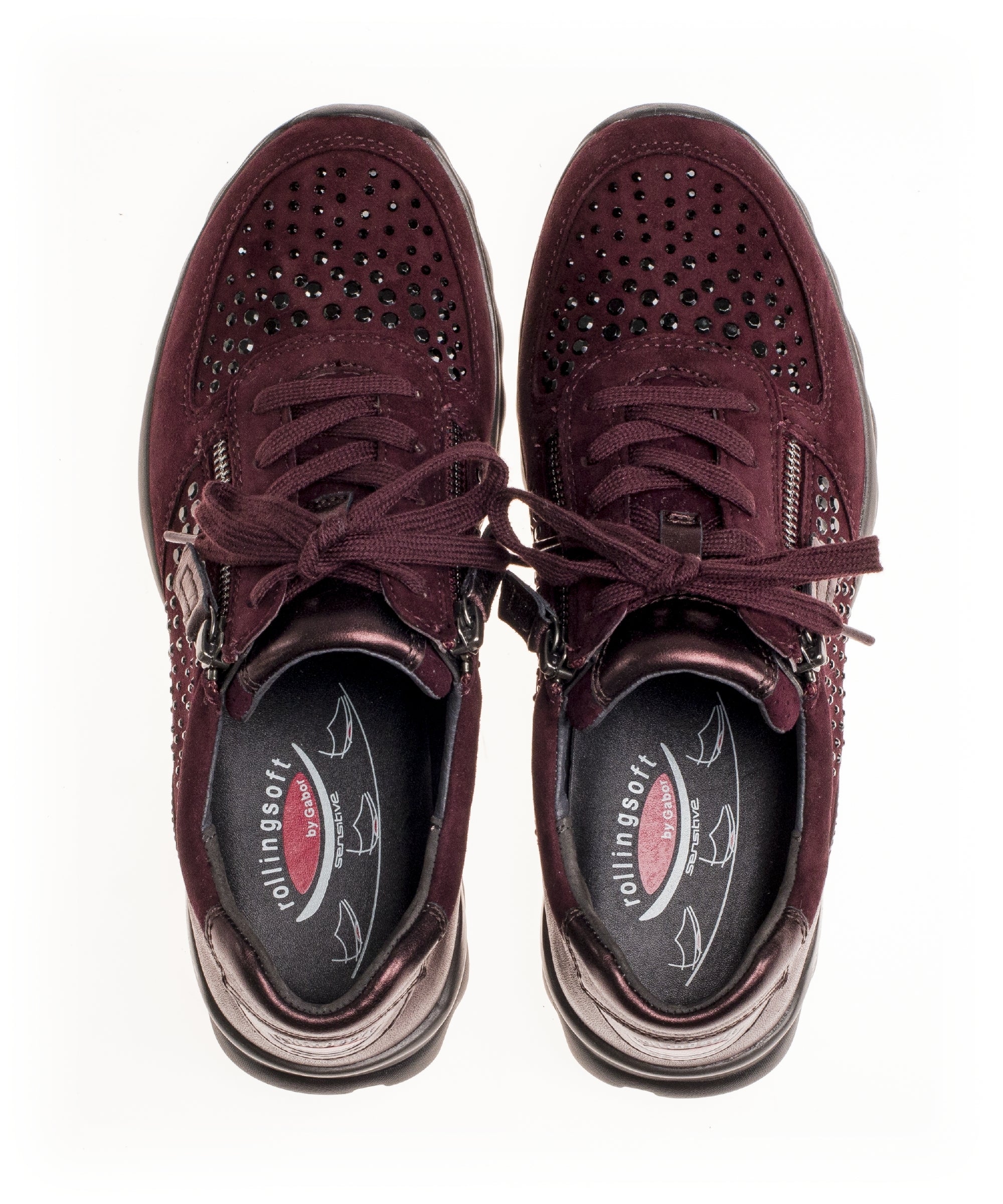 Baskets rouges en velours - Image 3