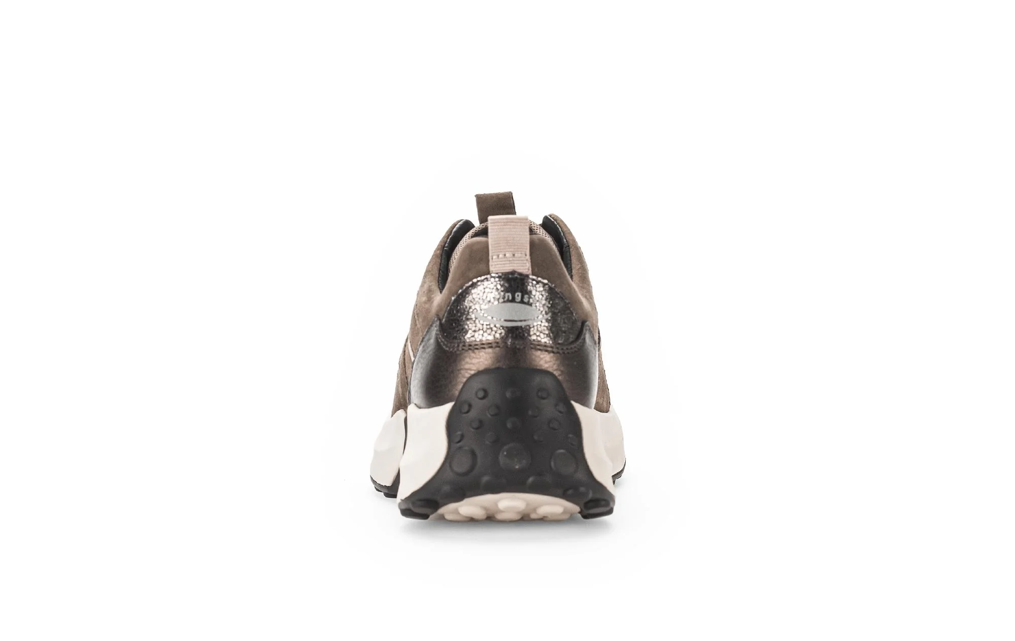 Baskets taupe en cuir - Image 4