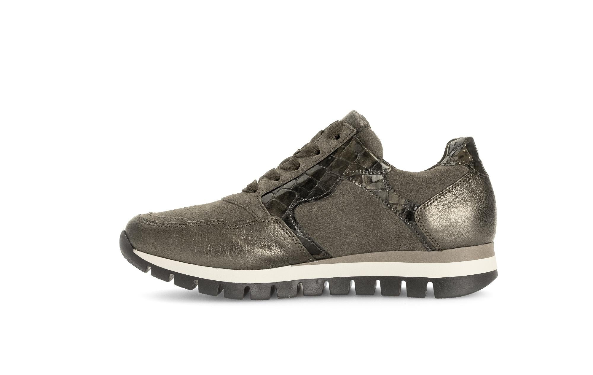 Baskets taupe en Cuir et Nubuck - Image 2