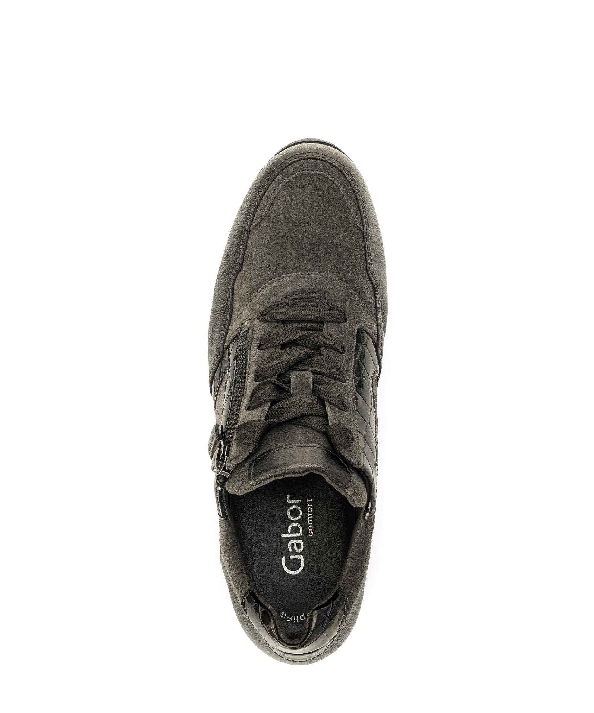 Baskets taupe en Cuir et Nubuck - Image 3