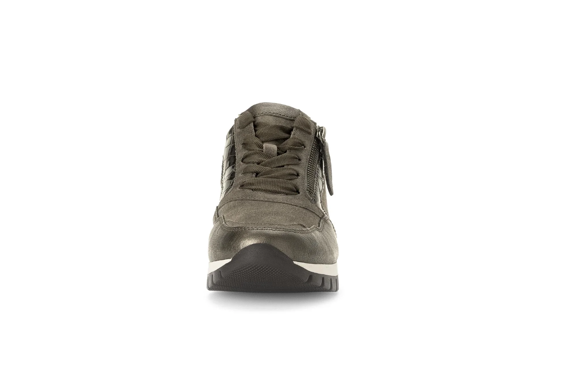 Baskets taupe en Cuir et Nubuck - Image 5