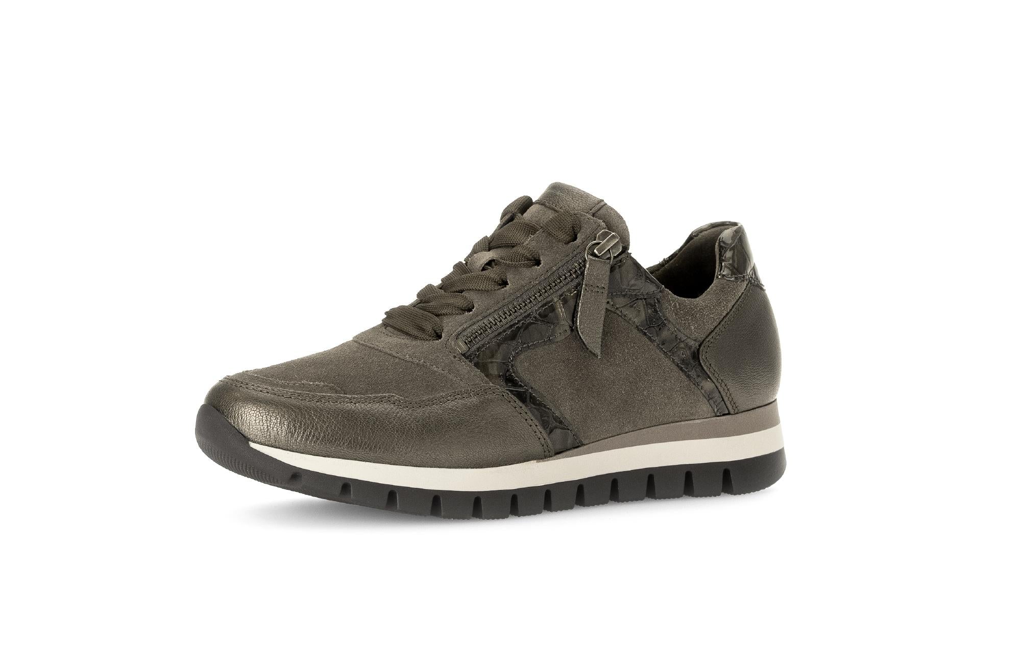 Baskets taupe en Cuir et Nubuck - Image 6