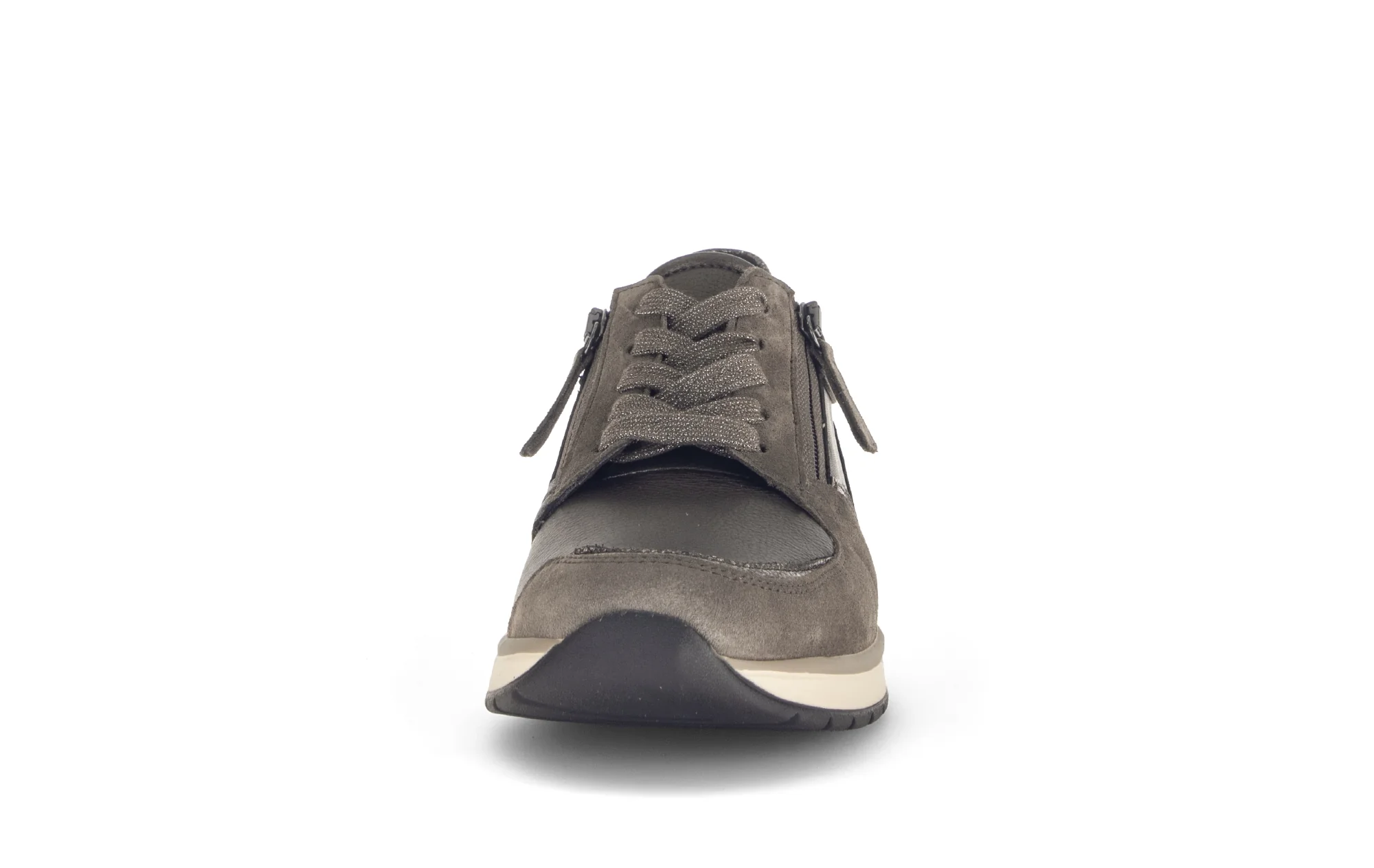 Baskets taupe en Textile et Nubuck (adaptées Hallux Valgus) - Image 5