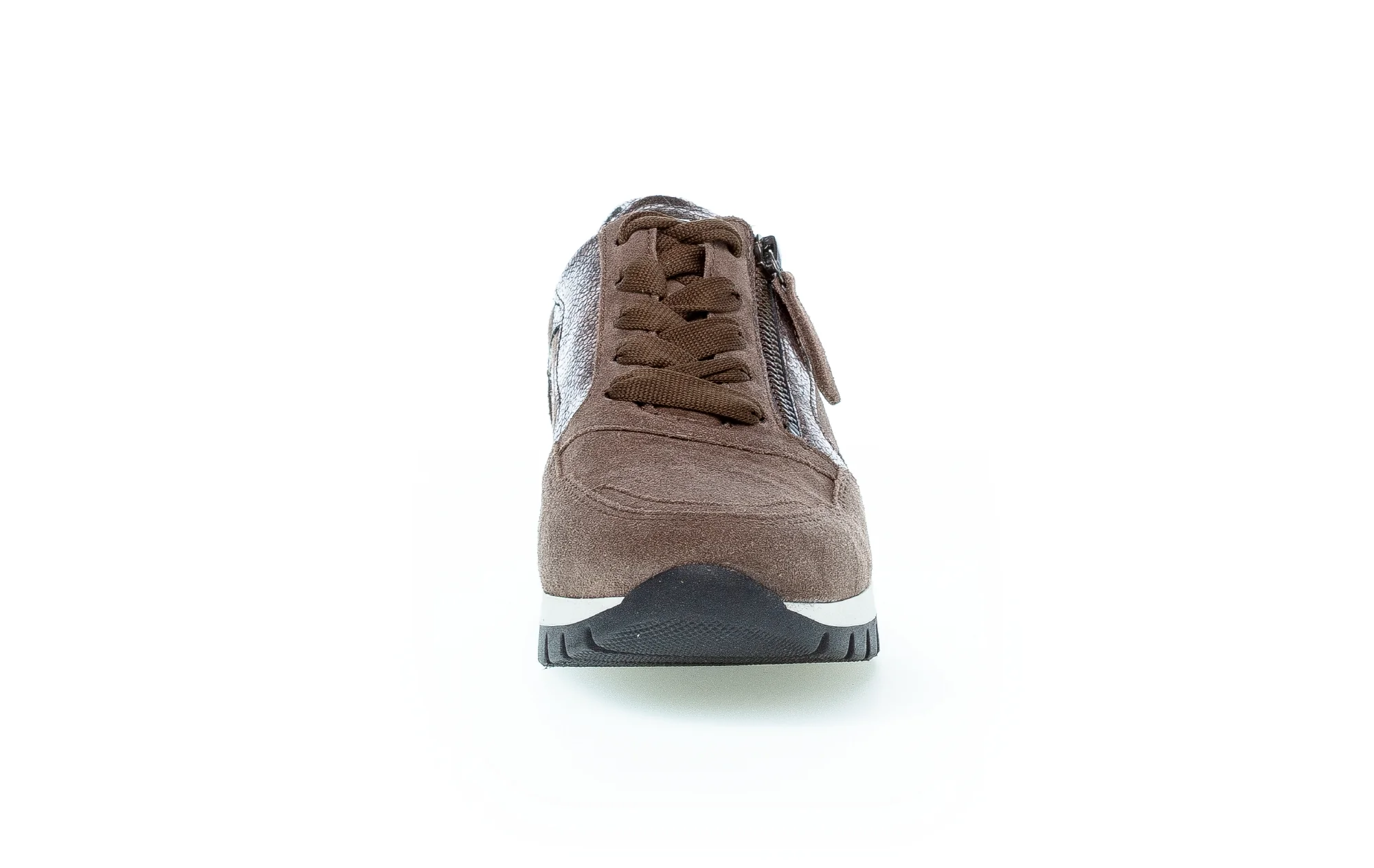 Baskets taupe en velours - Image 5