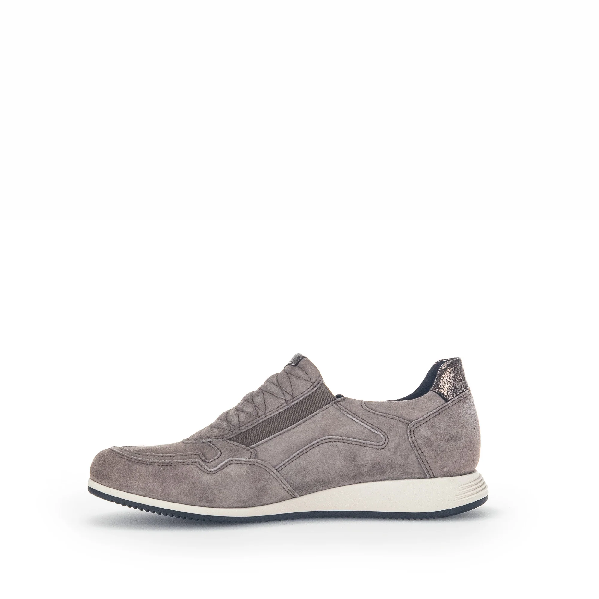 Baskets taupe en velours - Image 2