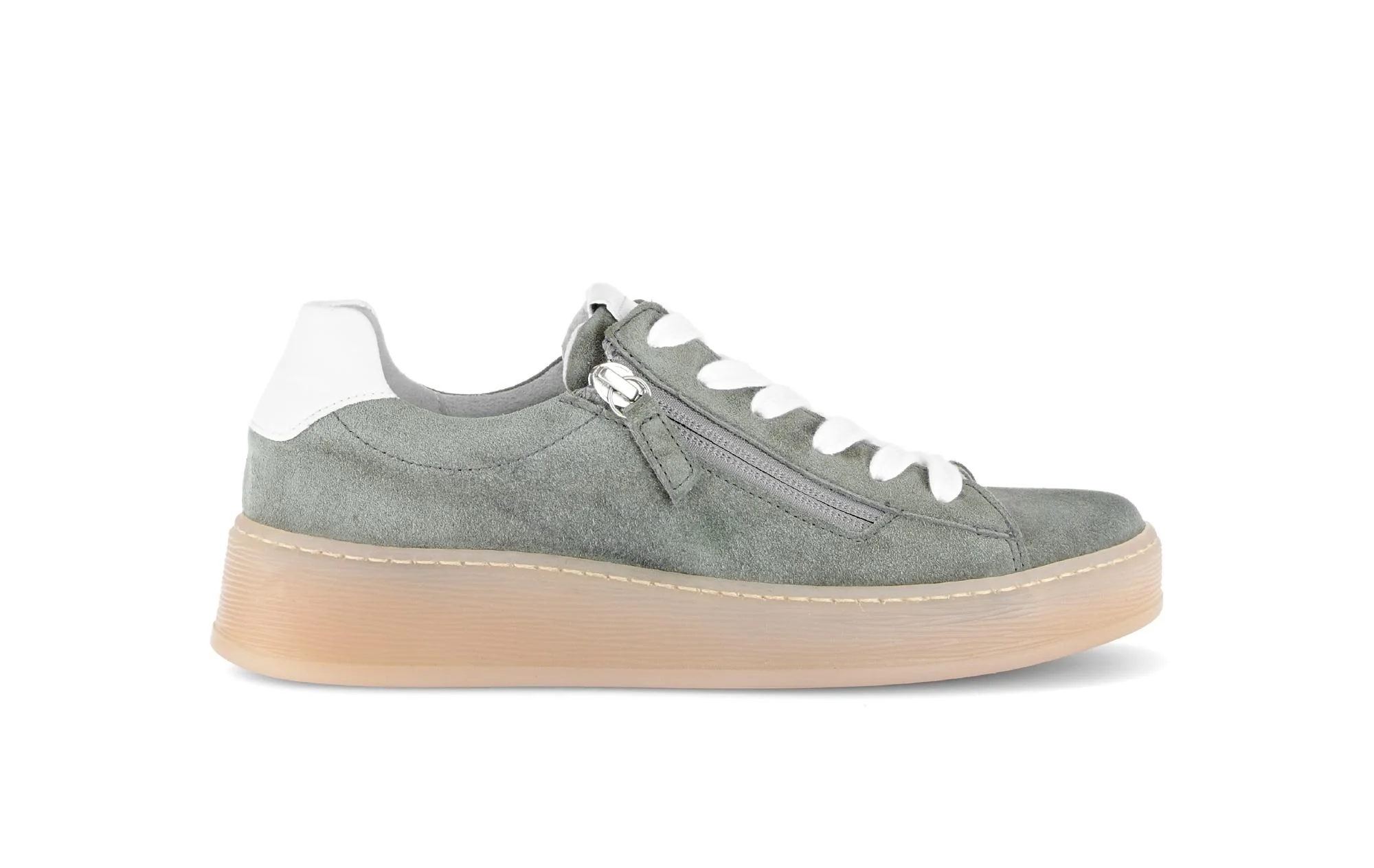 Baskets vert d’eau en cuir