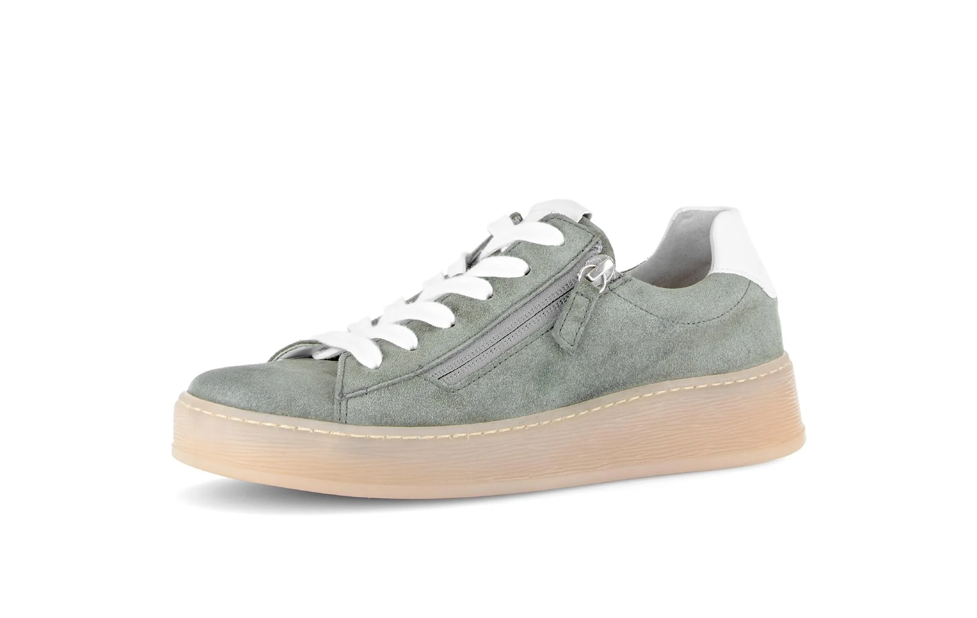 Baskets vert d’eau en cuir - Image 6
