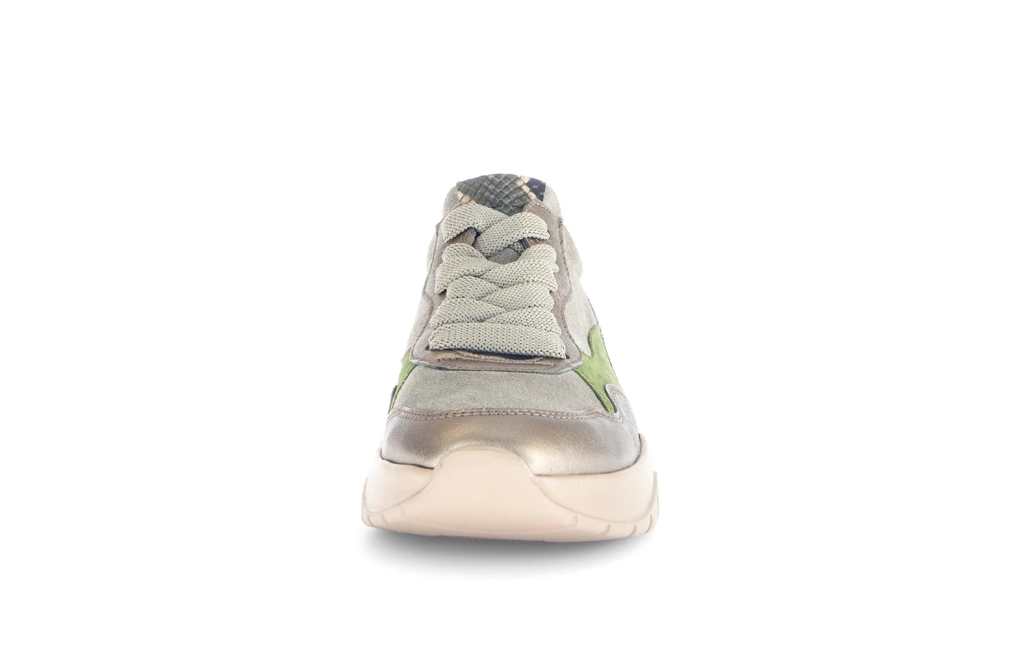 Baskets vertes en cuir lisse - Image 5