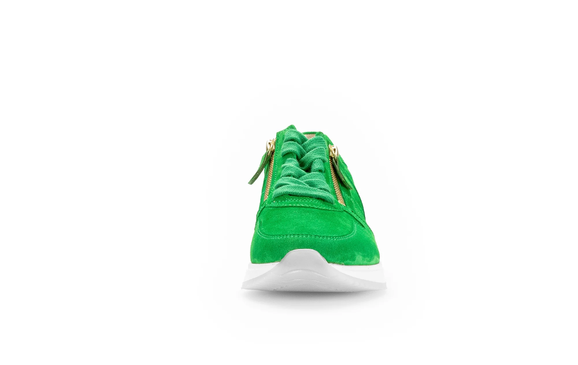 Baskets vertes en cuir velours - Image 4