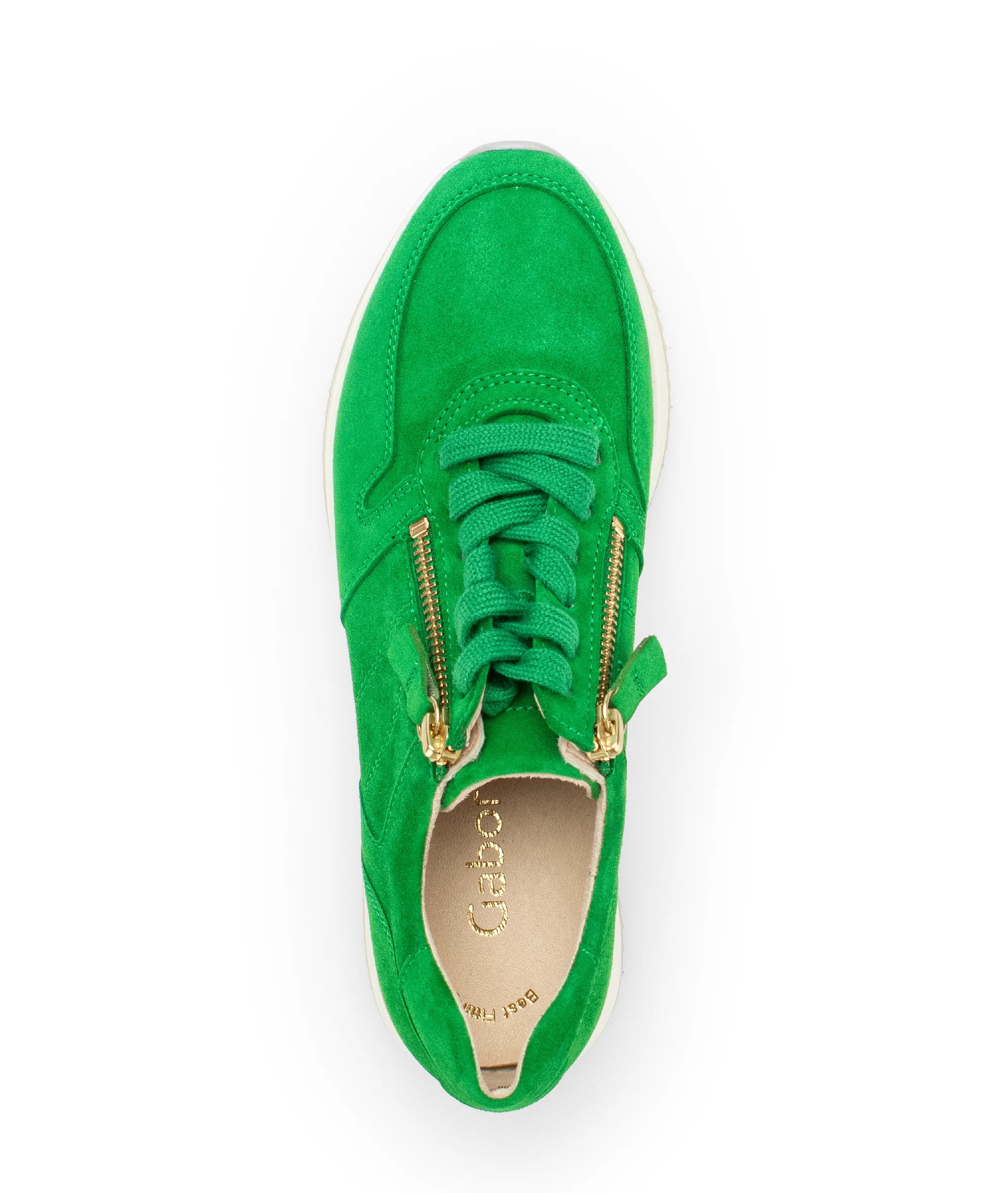Baskets vertes en cuir velours - Image 5