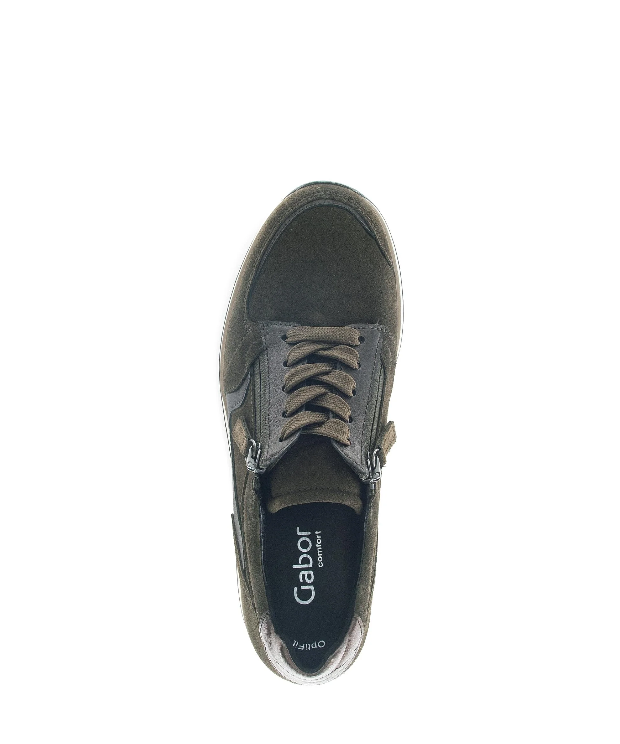 Baskets vertes en Textile et Nubuck (adaptées Hallux Valgus) - Image 3