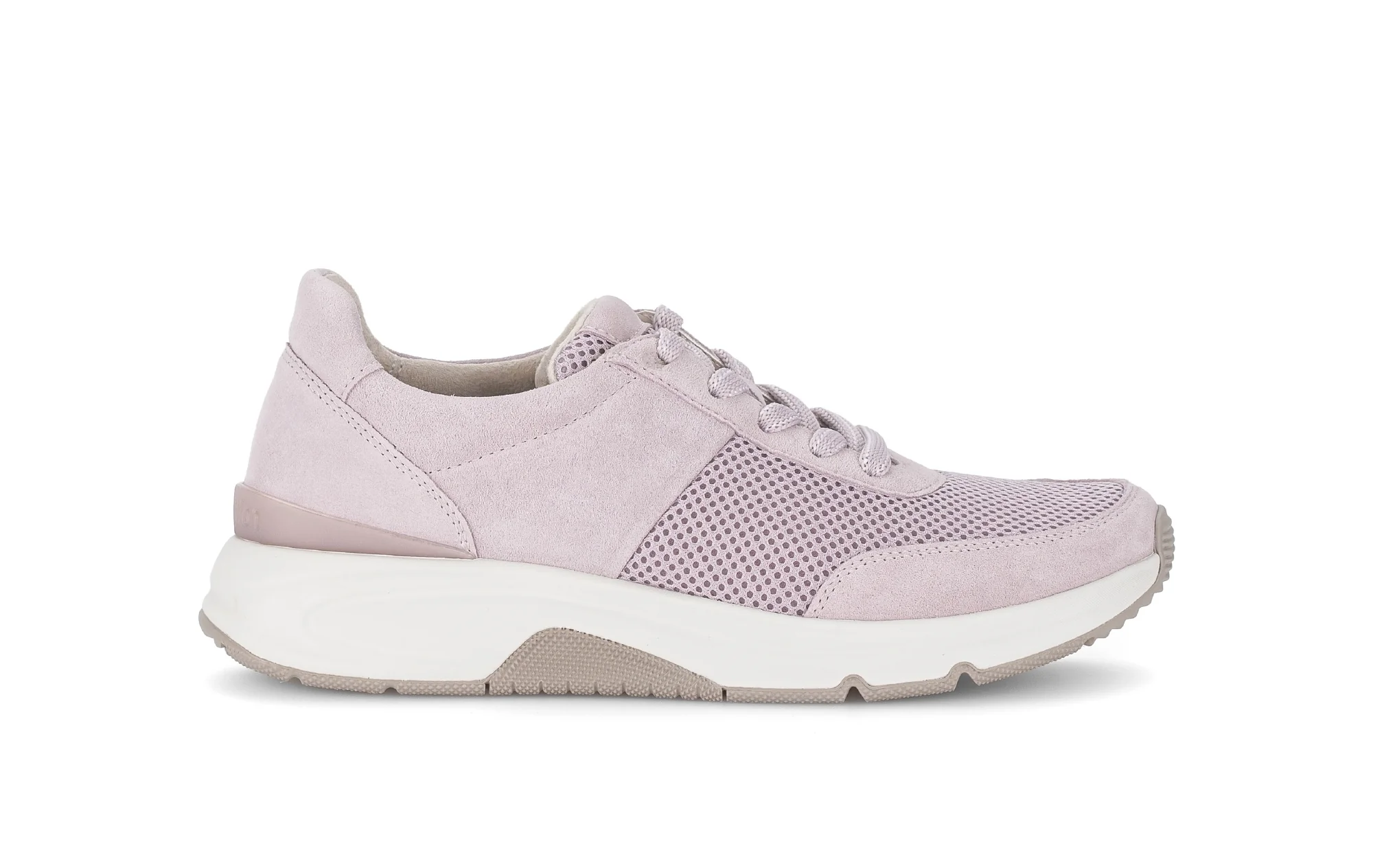 Baskets roses en nubuck et textile