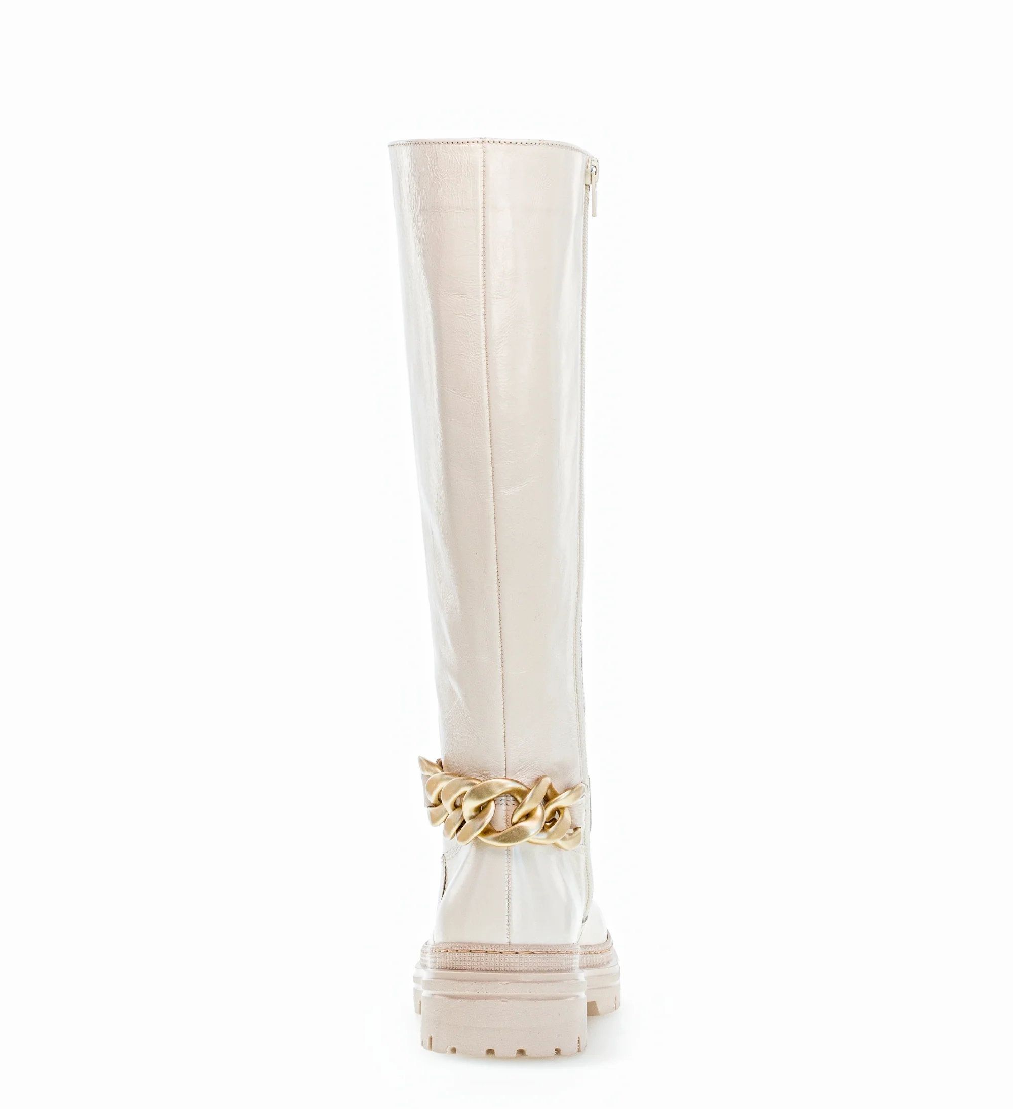 Bottes beiges en cuir - Image 3