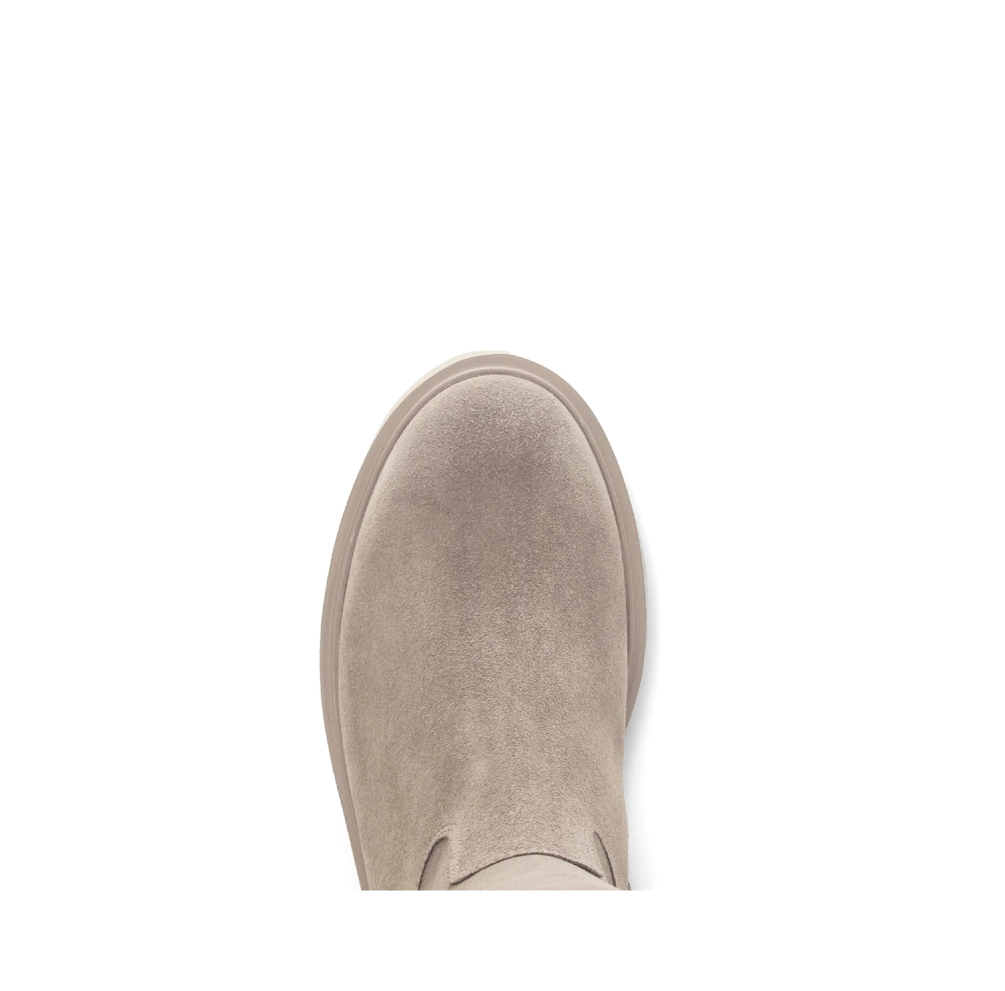 Bottes beiges en cuir velours - Image 2