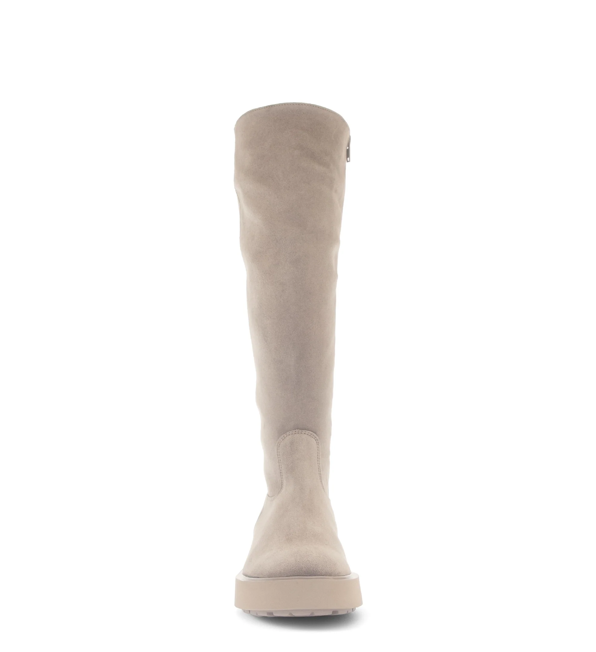 Bottes beiges en cuir velours - Image 4