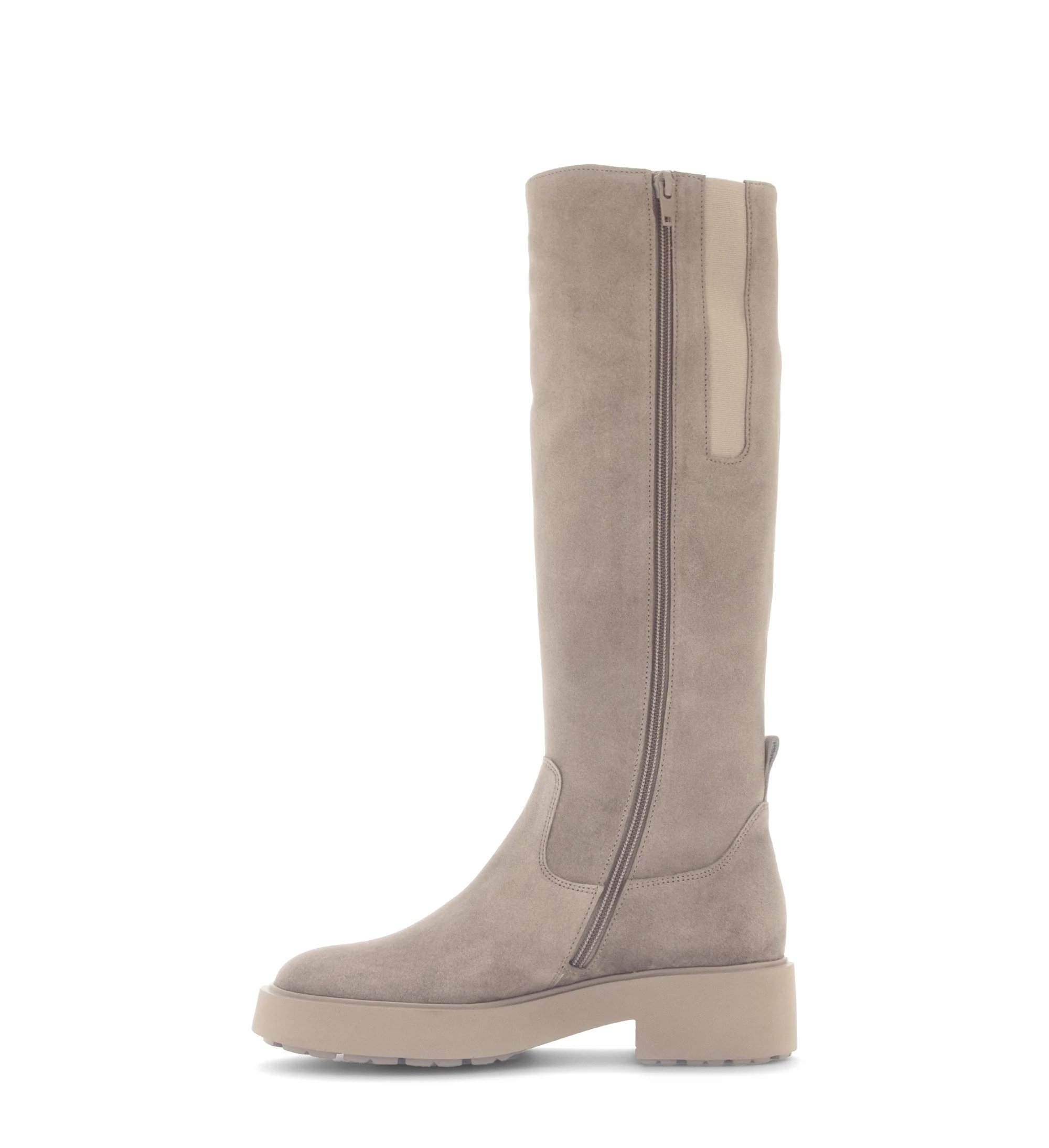 Bottes beiges en cuir velours - Image 6