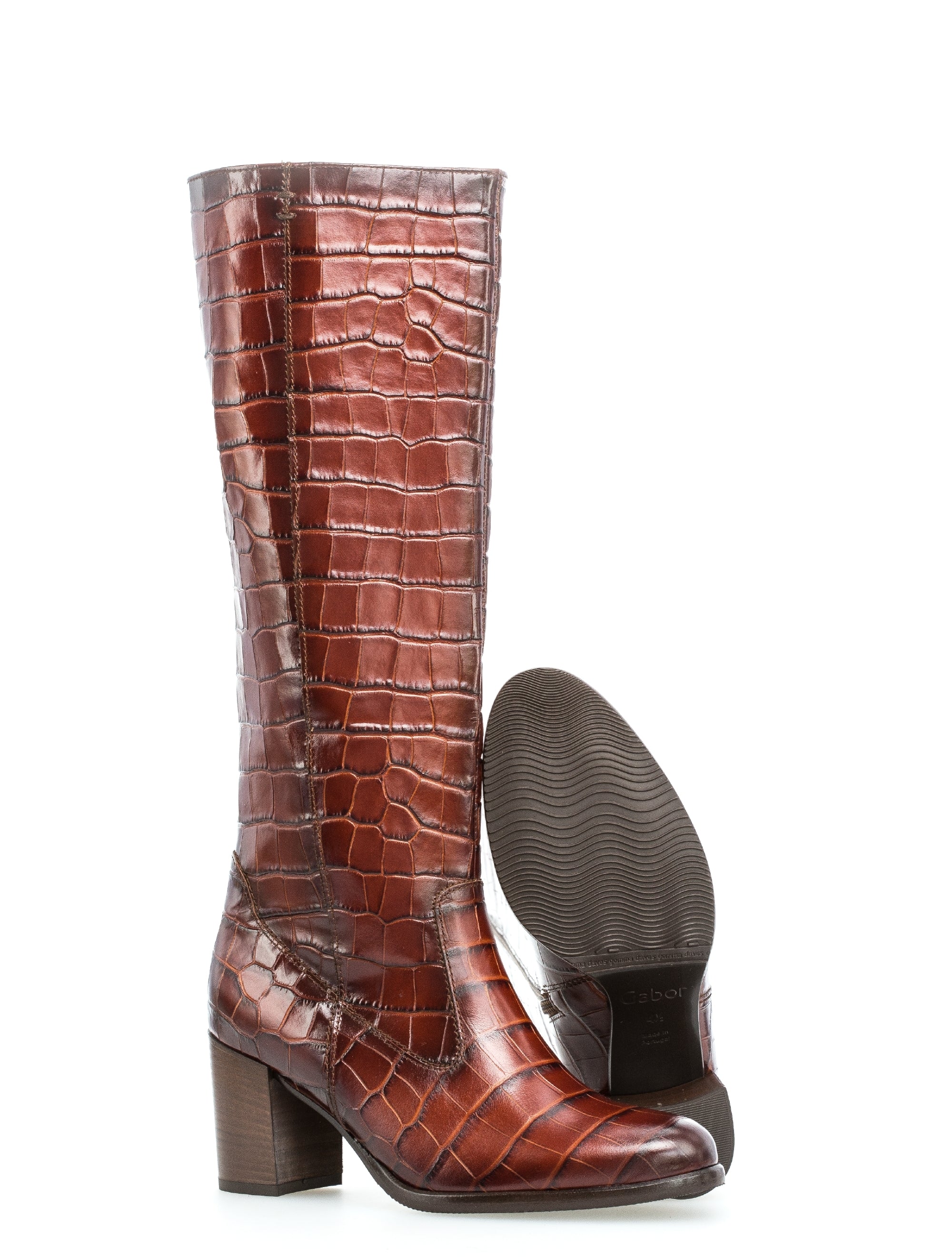 Bottes marron en cuir - Image 4