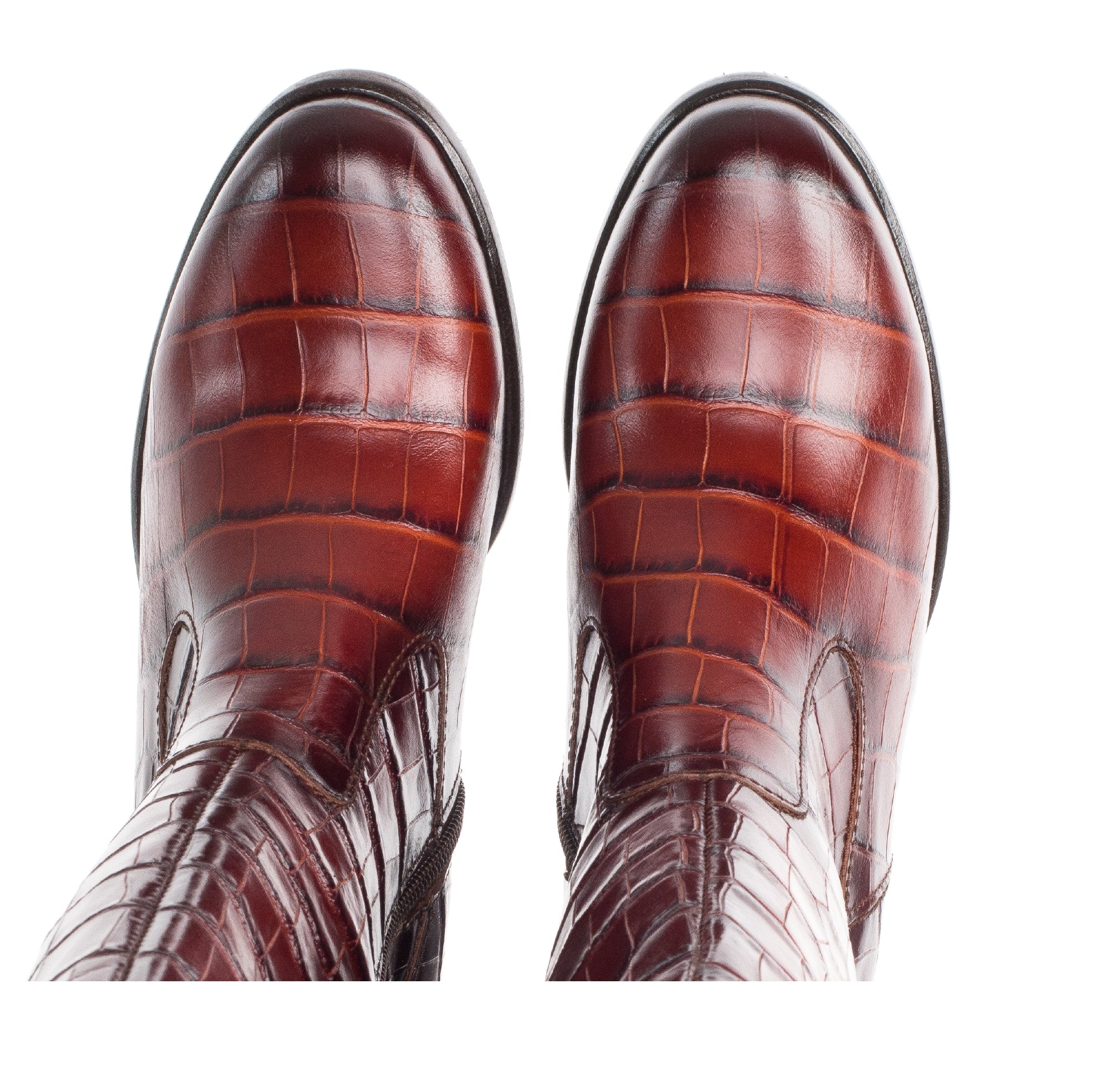 Bottes marron en cuir - Image 5