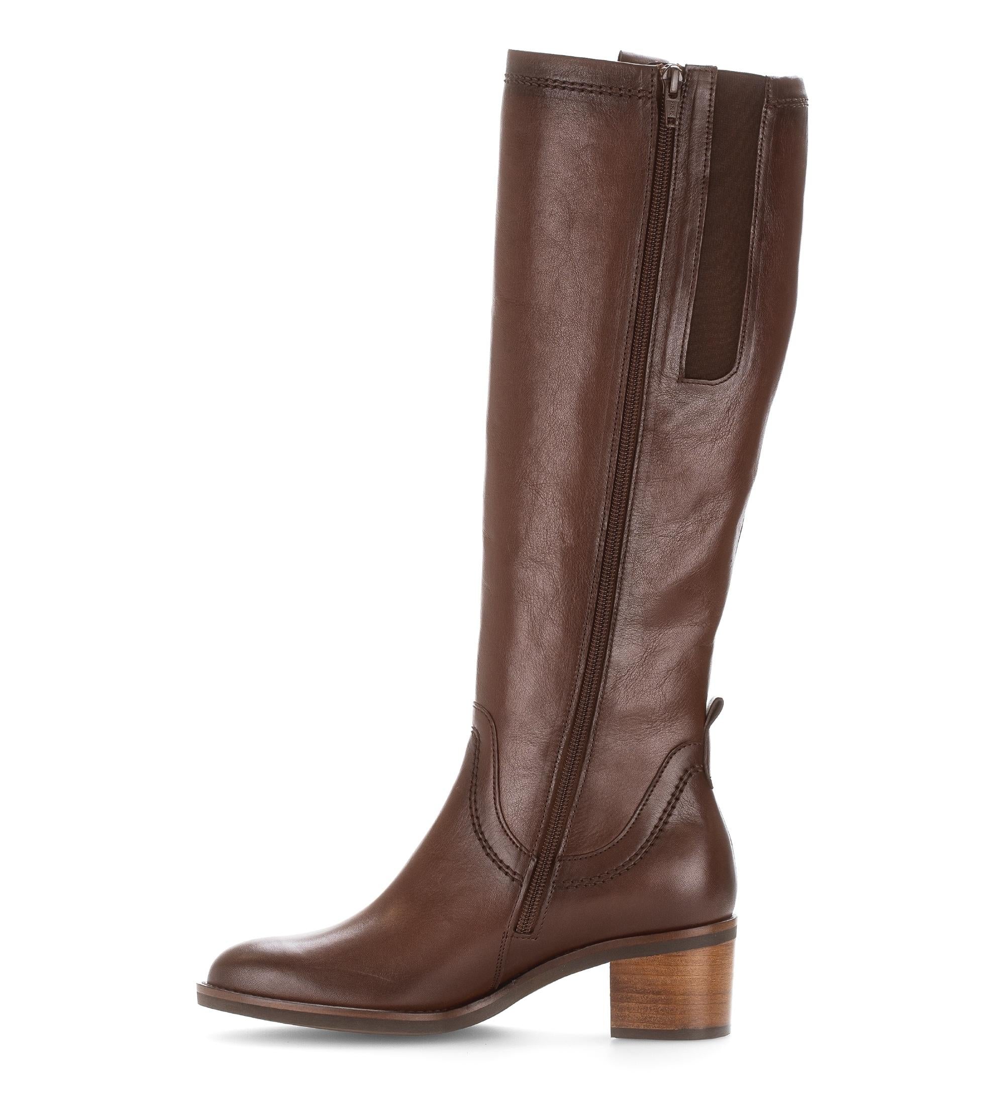 Bottes marron en cuir lisse - Image 2