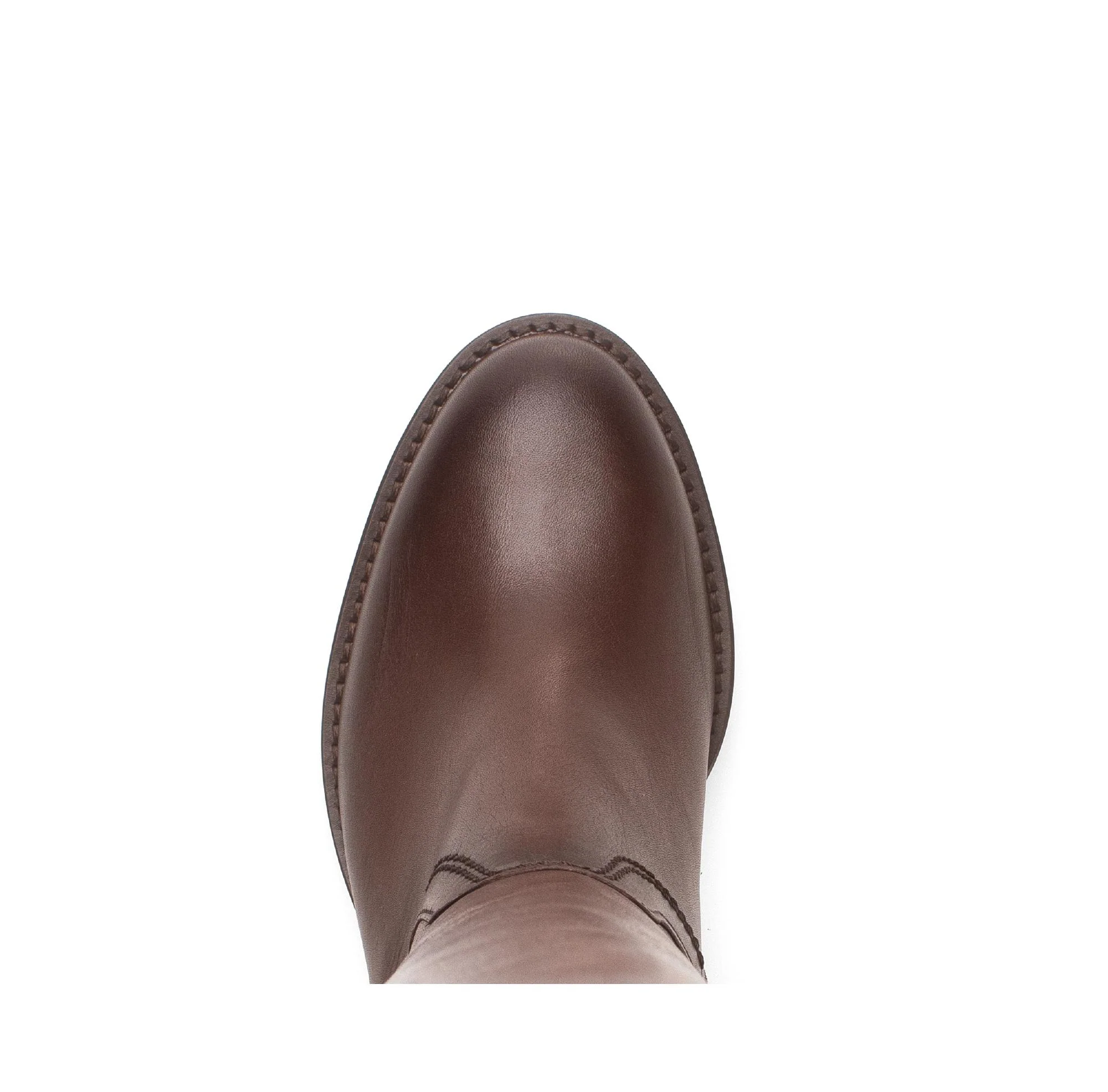 Bottes marron en cuir lisse - Image 3
