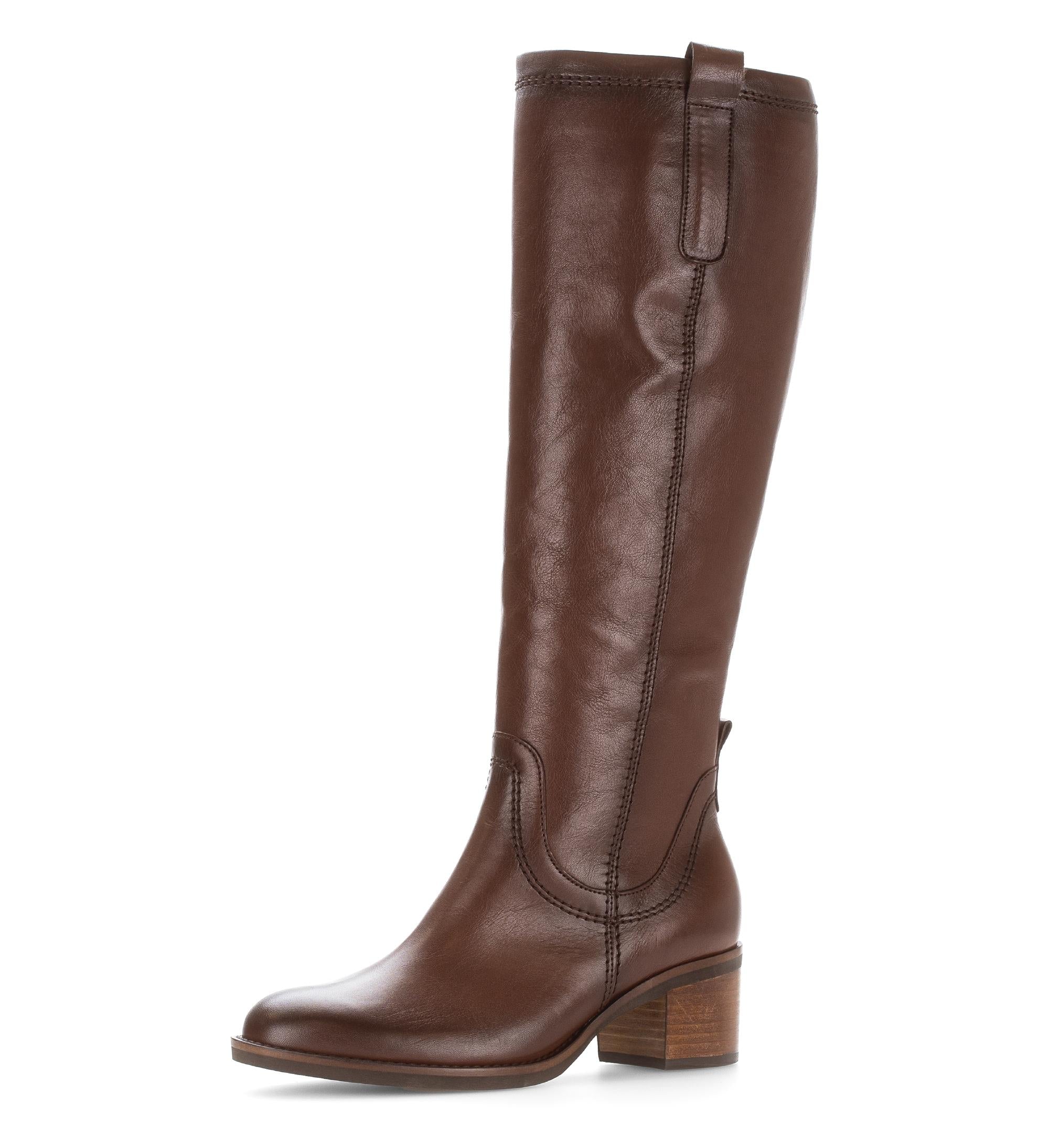 Bottes marron en cuir lisse - Image 6