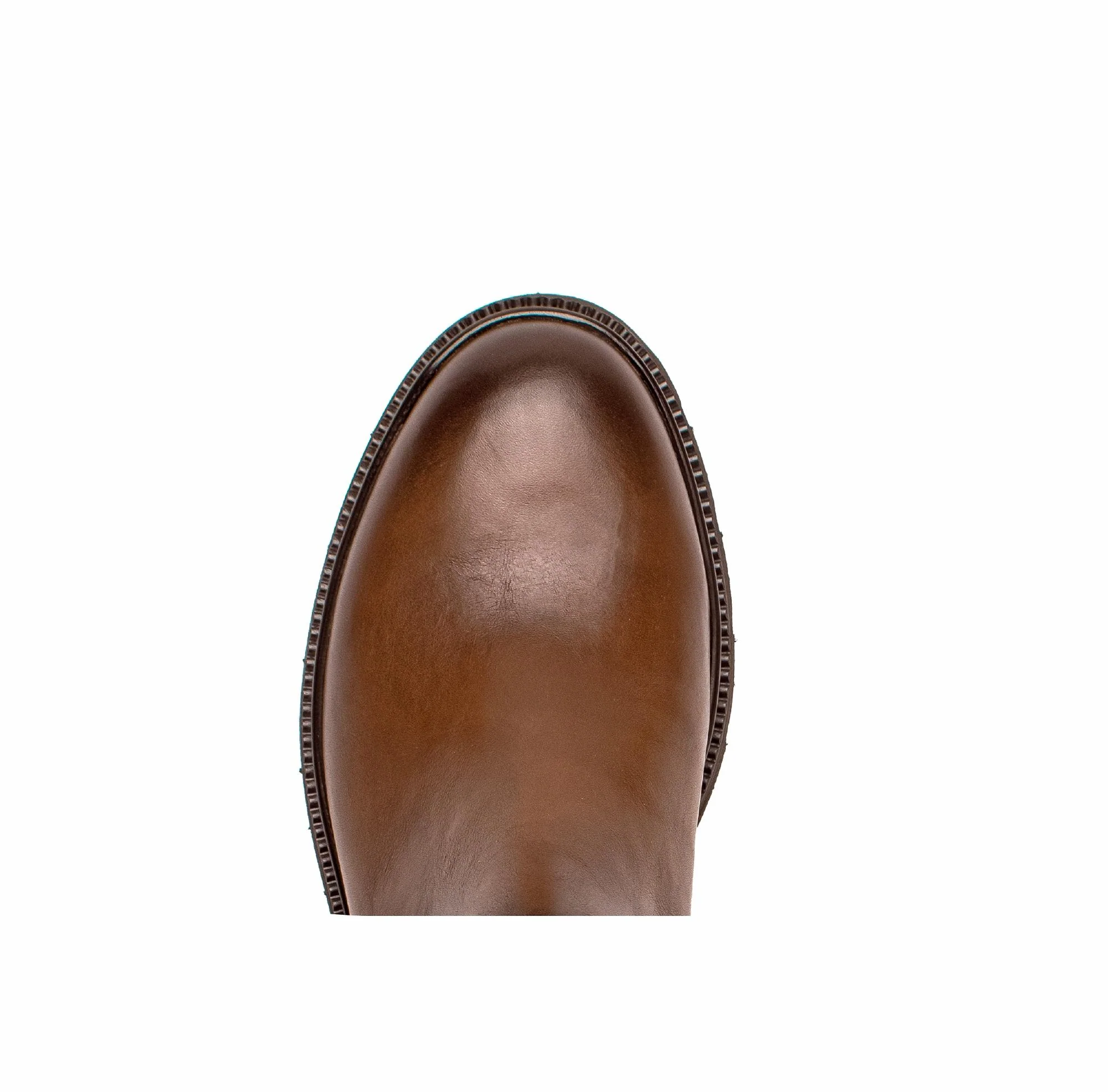 Bottes marron en cuir lisse - Image 3