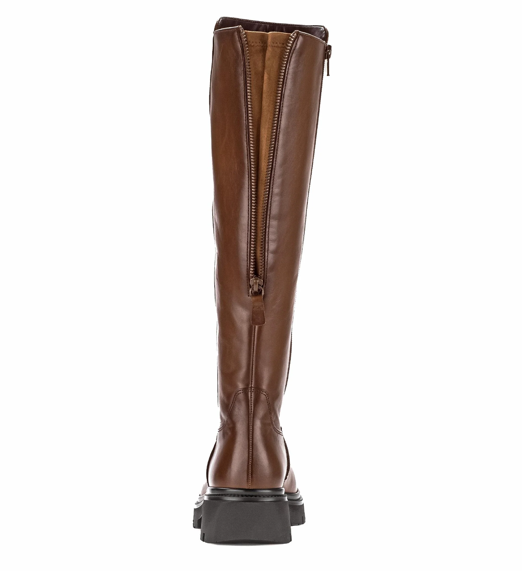 Bottes marron en cuir lisse - Image 4