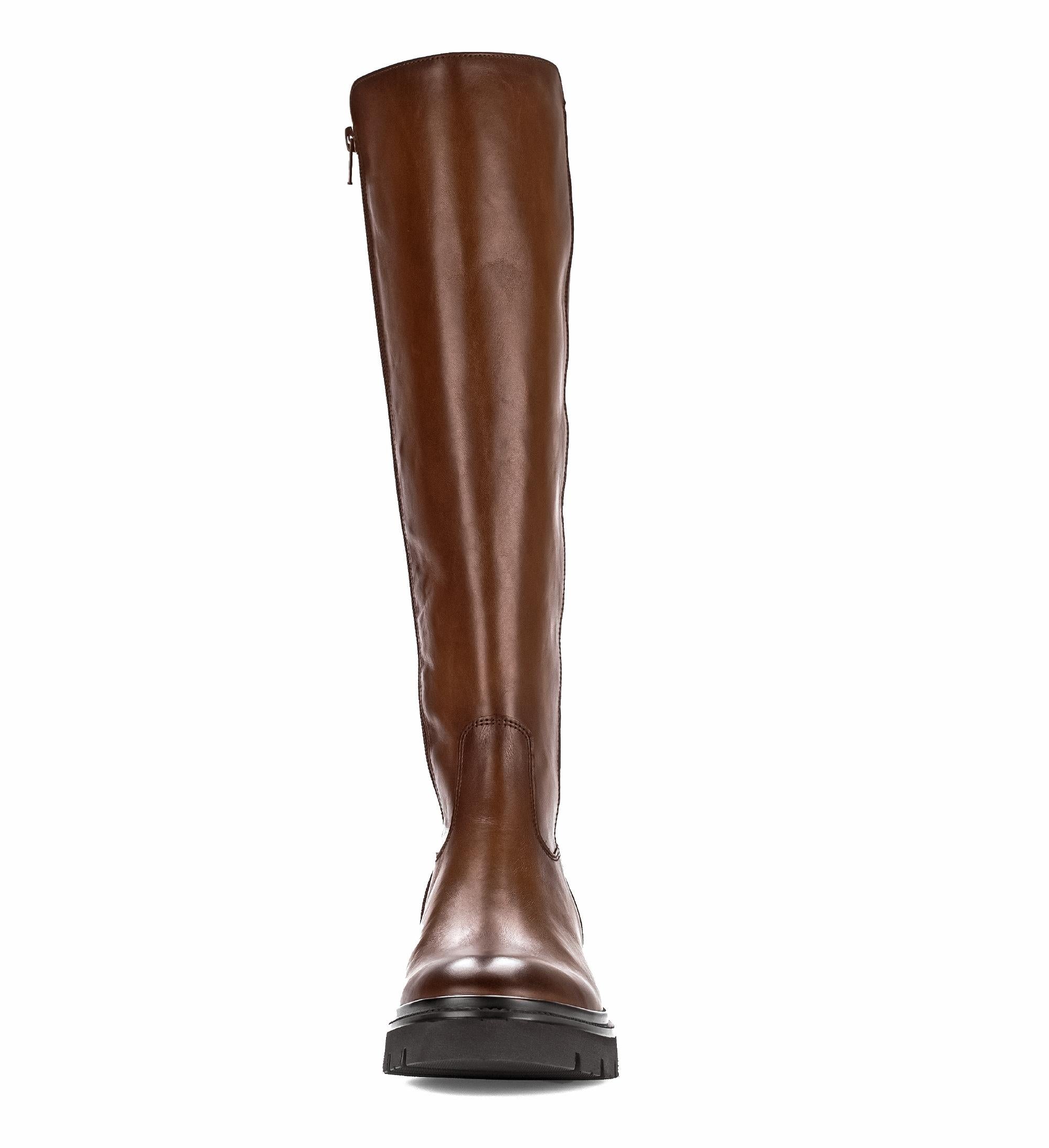 Bottes marron en cuir lisse - Image 5